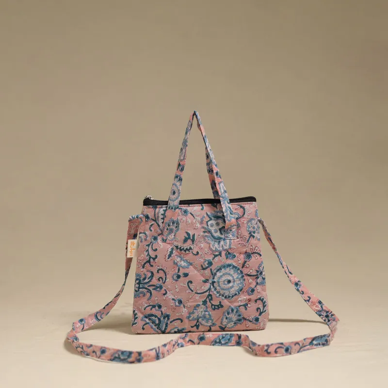 Pink - Handcrafted Quilted Sling Bag 10 made by Itokri