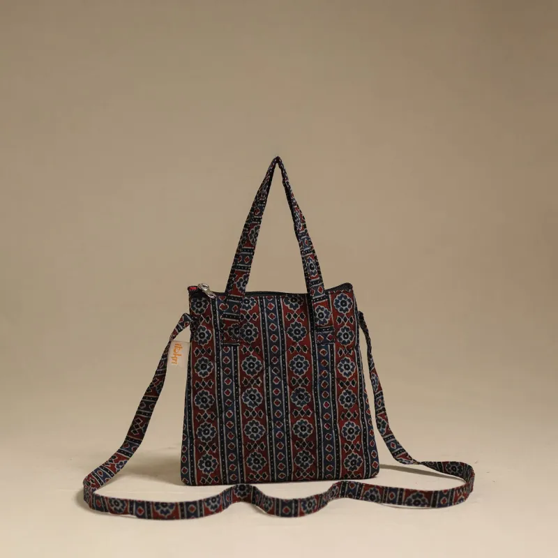 Blue - Handcrafted Quilted Sling Bag 25 made by Itokri