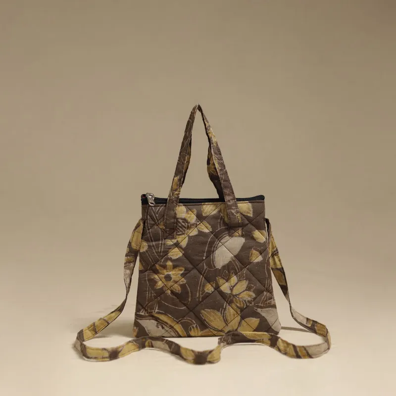 Brown - Handcrafted Quilted Sling Bag 35 made by Itokri