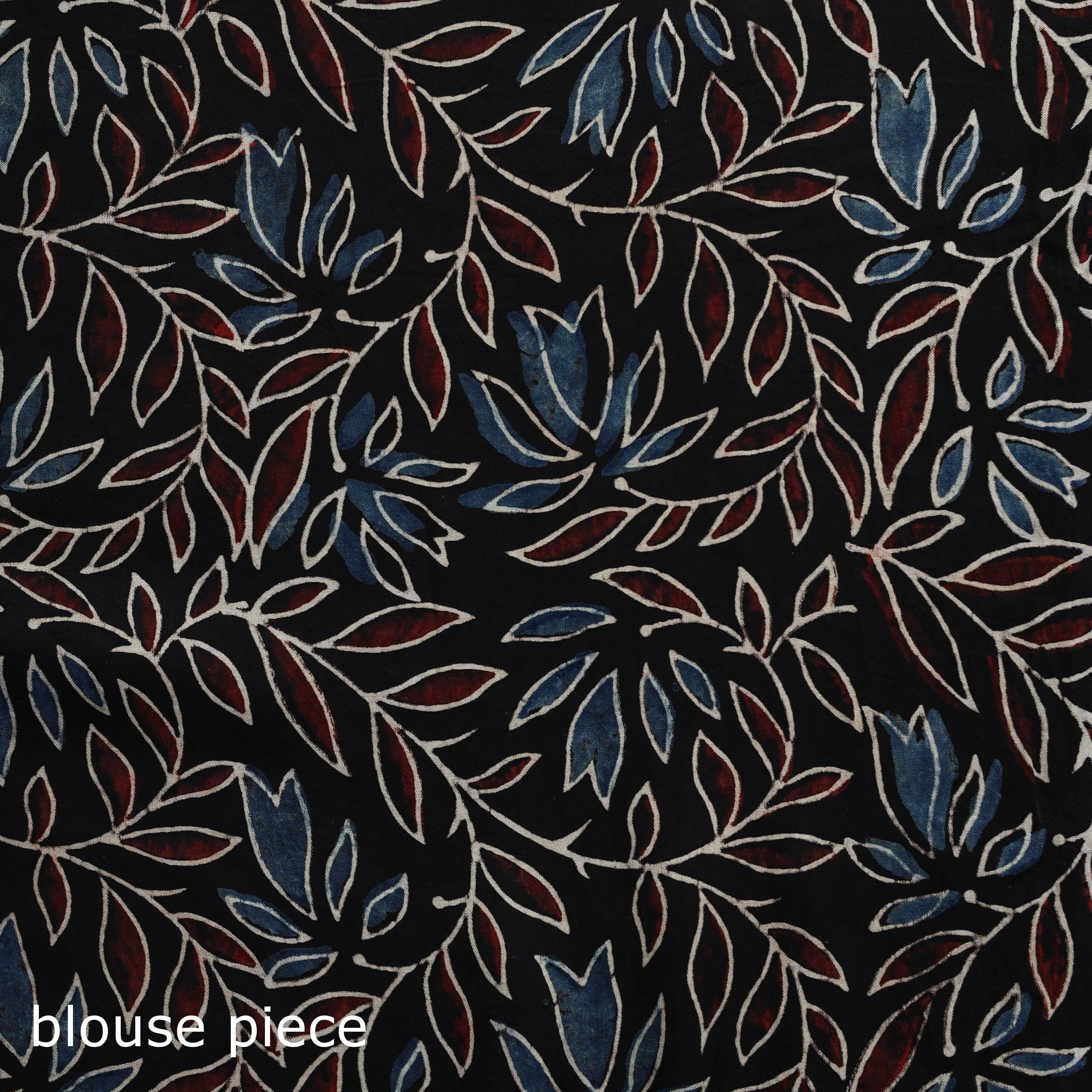 Natural Dyed Modal Silk Kutch Hand Block Print Ajrakh Saree 21 sold by Itokri product image thumbnail 5