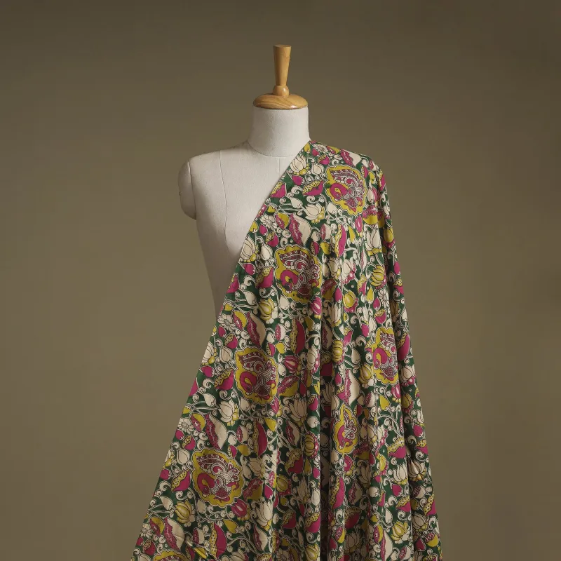 Multicolor - Printed Cotton Kalamkari Fabric 11 made by Itokri