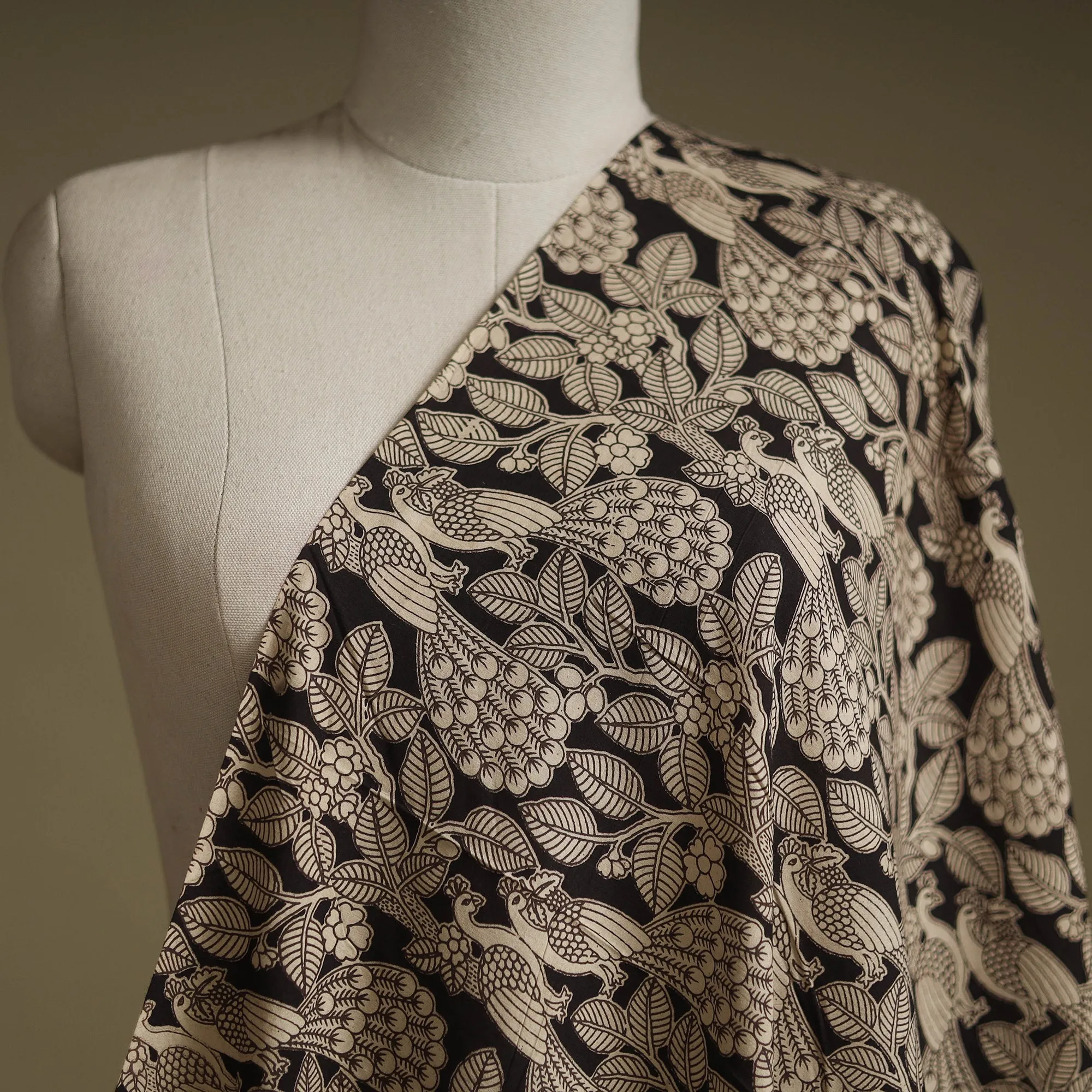 Black - Printed Cotton Kalamkari Fabric 23 sold by Itokri product image thumbnail 2