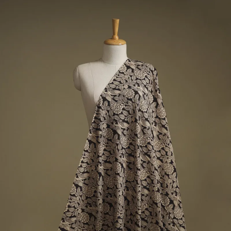 Black - Printed Cotton Kalamkari Fabric 23 made by Itokri