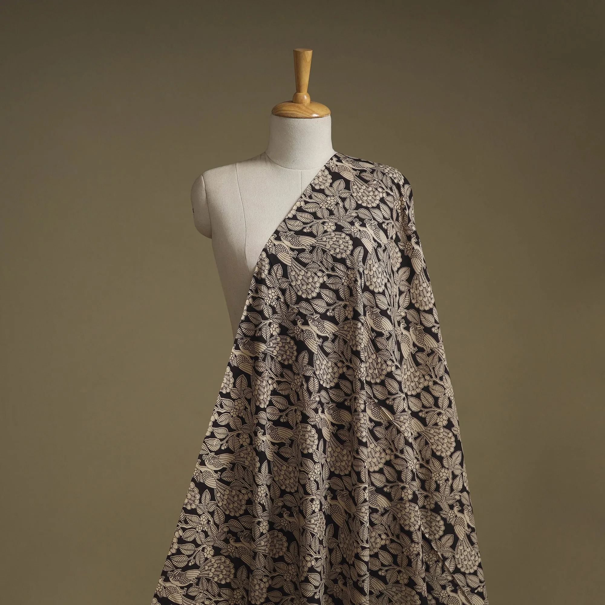 Black - Printed Cotton Kalamkari Fabric 23 sold by Itokri