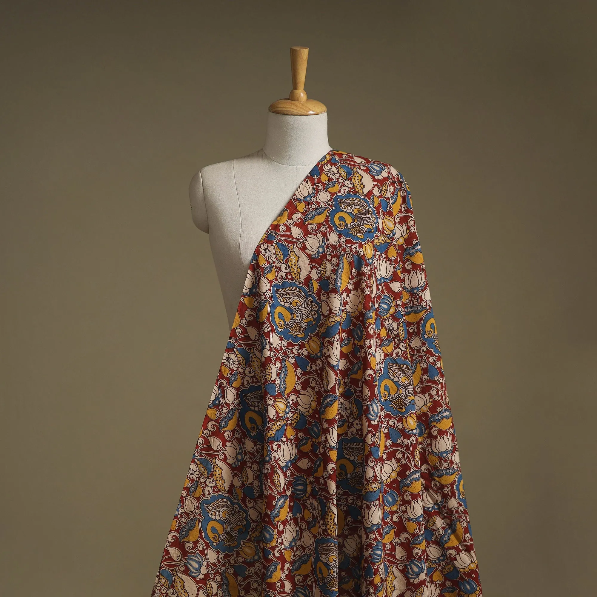 Multicolor - Printed Cotton Kalamkari Fabric 27 sold by Itokri