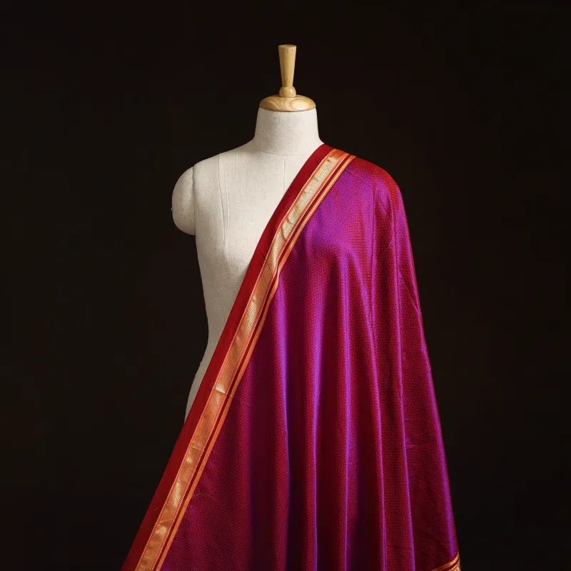 Purple - Karnataka Weave Cotton Khun Fabric 36 made by Itokri