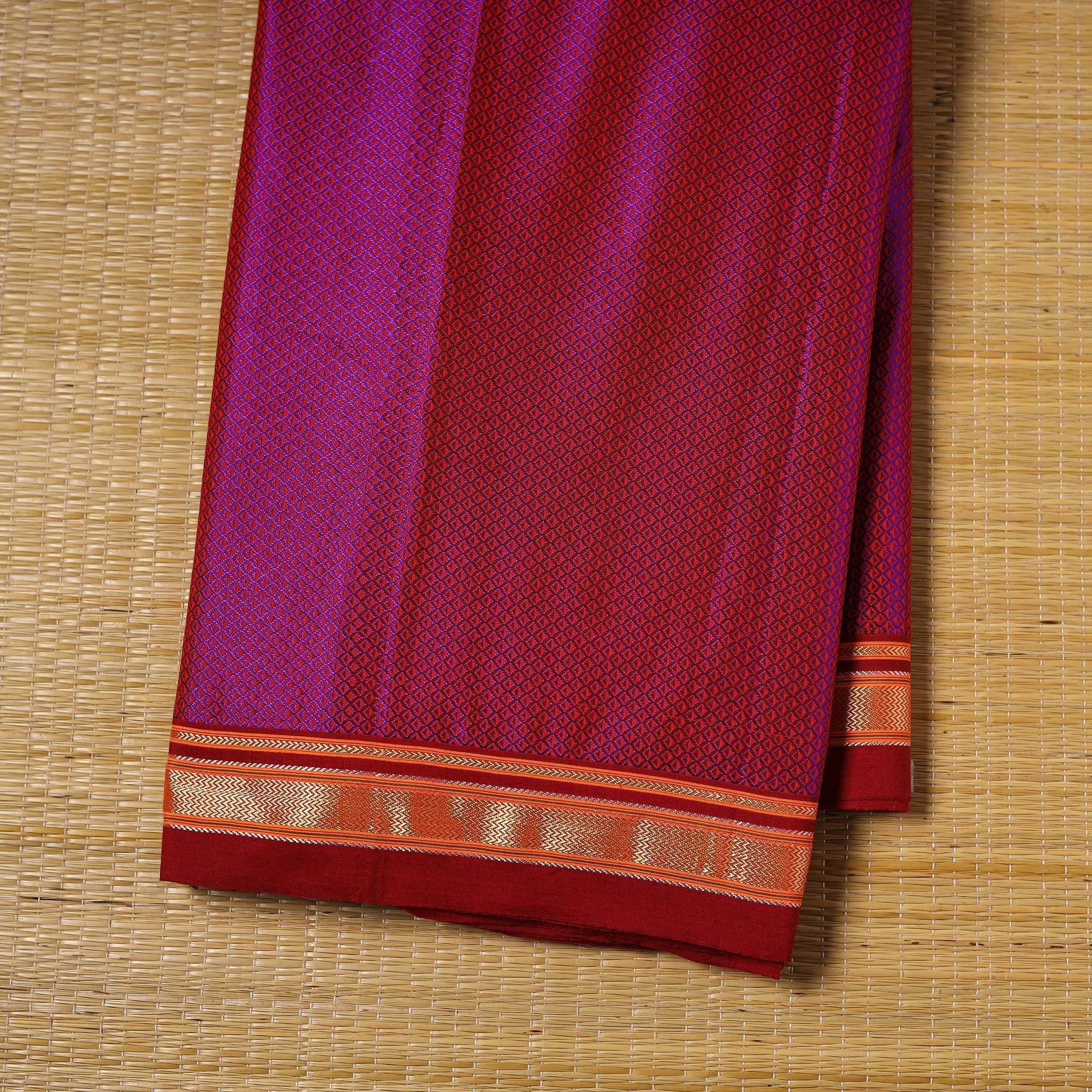 Purple - Karnataka Weave Cotton Khun Fabric 36 sold by Itokri product image thumbnail 2