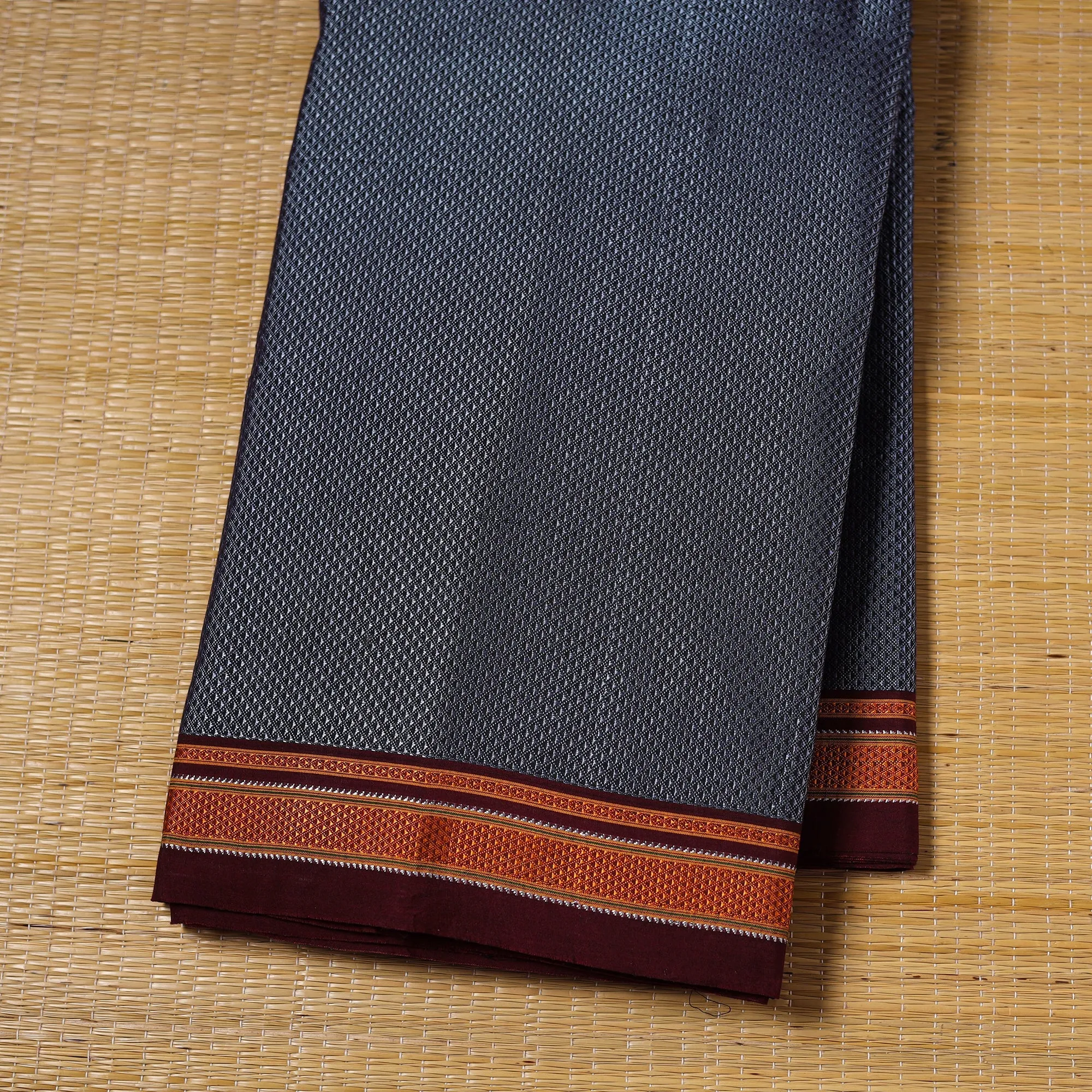 Grey - Karnataka Weave Cotton Khun Fabric 09 sold by Itokri product image thumbnail 2