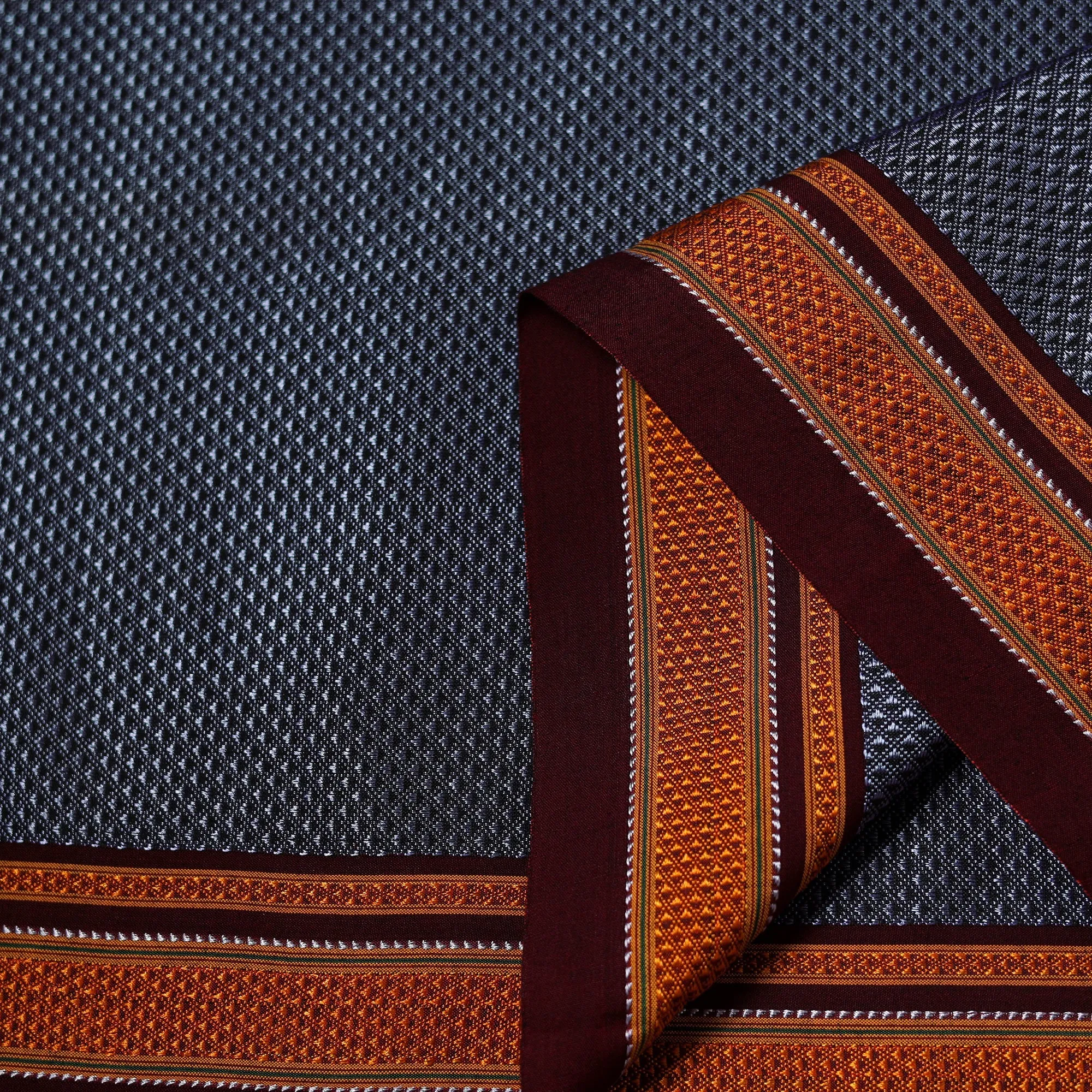 Grey - Karnataka Weave Cotton Khun Fabric 09 sold by Itokri product image thumbnail 3