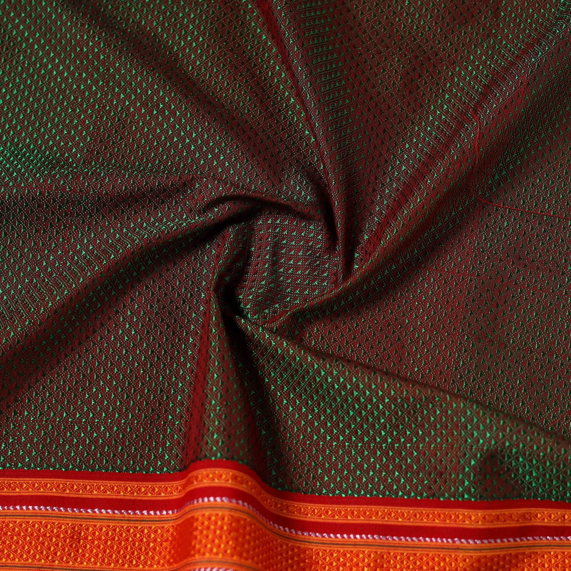 Green - Karnataka Weave Cotton Khun Fabric 18 sold by Itokri product image thumbnail 4