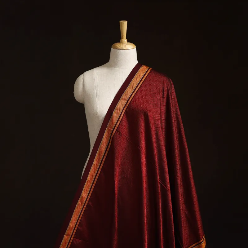 Red - Karnataka Weave Cotton Khun Fabric 28 made by Itokri