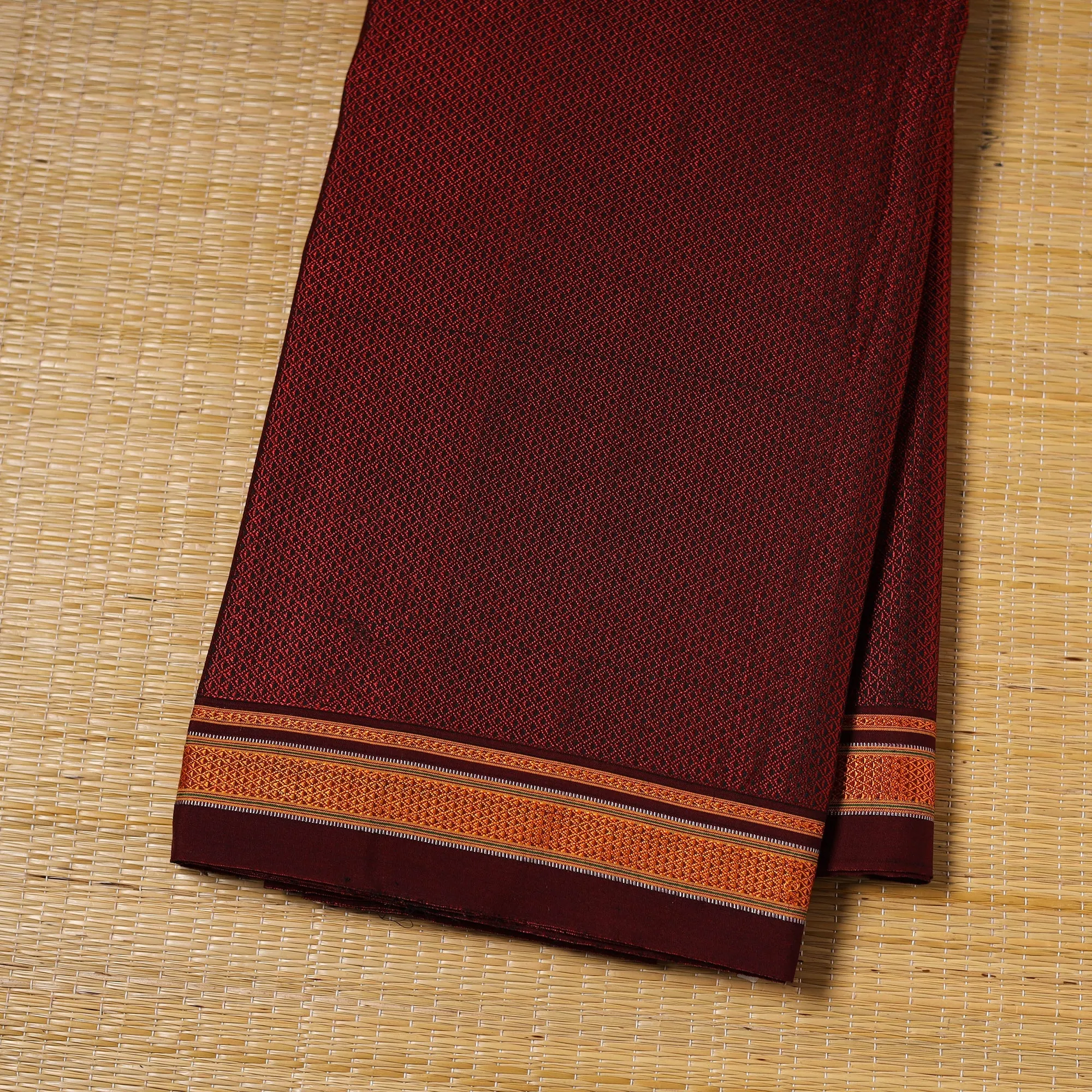 Red - Karnataka Weave Cotton Khun Fabric 28 sold by Itokri product image thumbnail 2