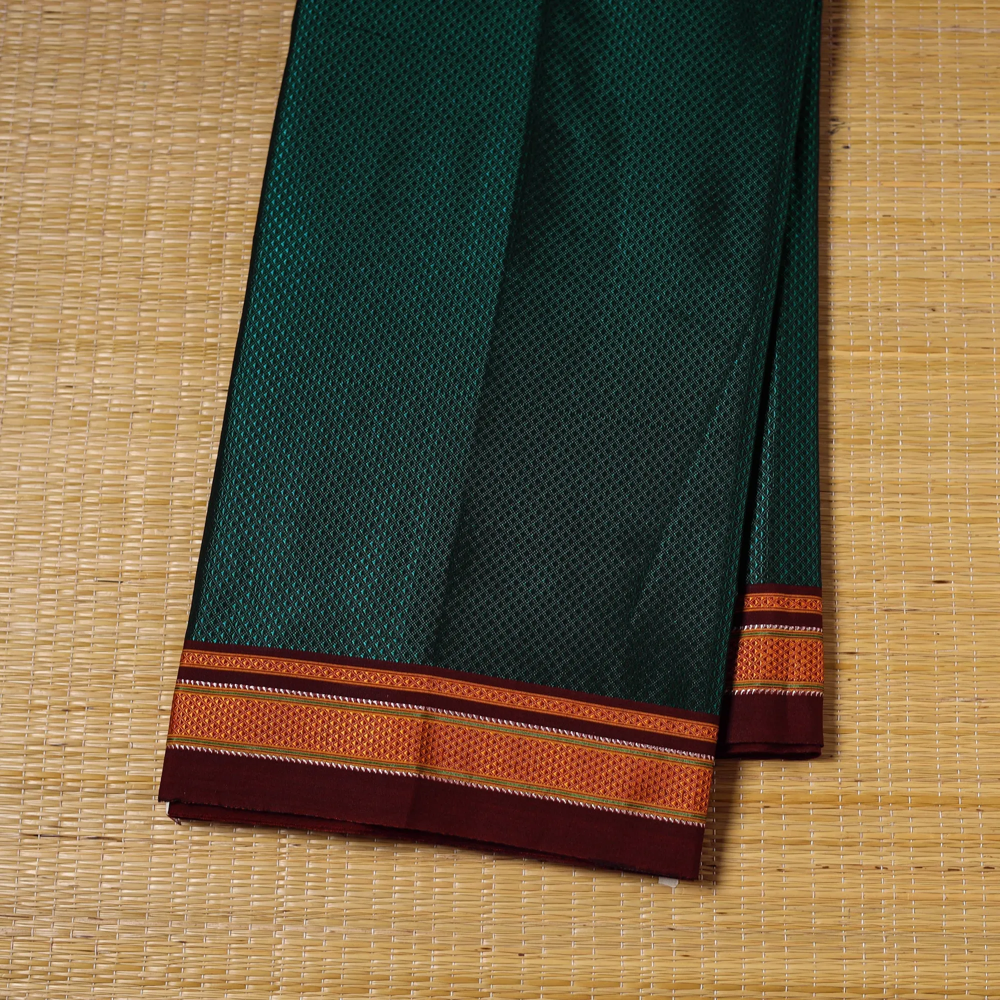 Green - Karnataka Weave Cotton Khun Fabric 25 sold by Itokri product image thumbnail 2