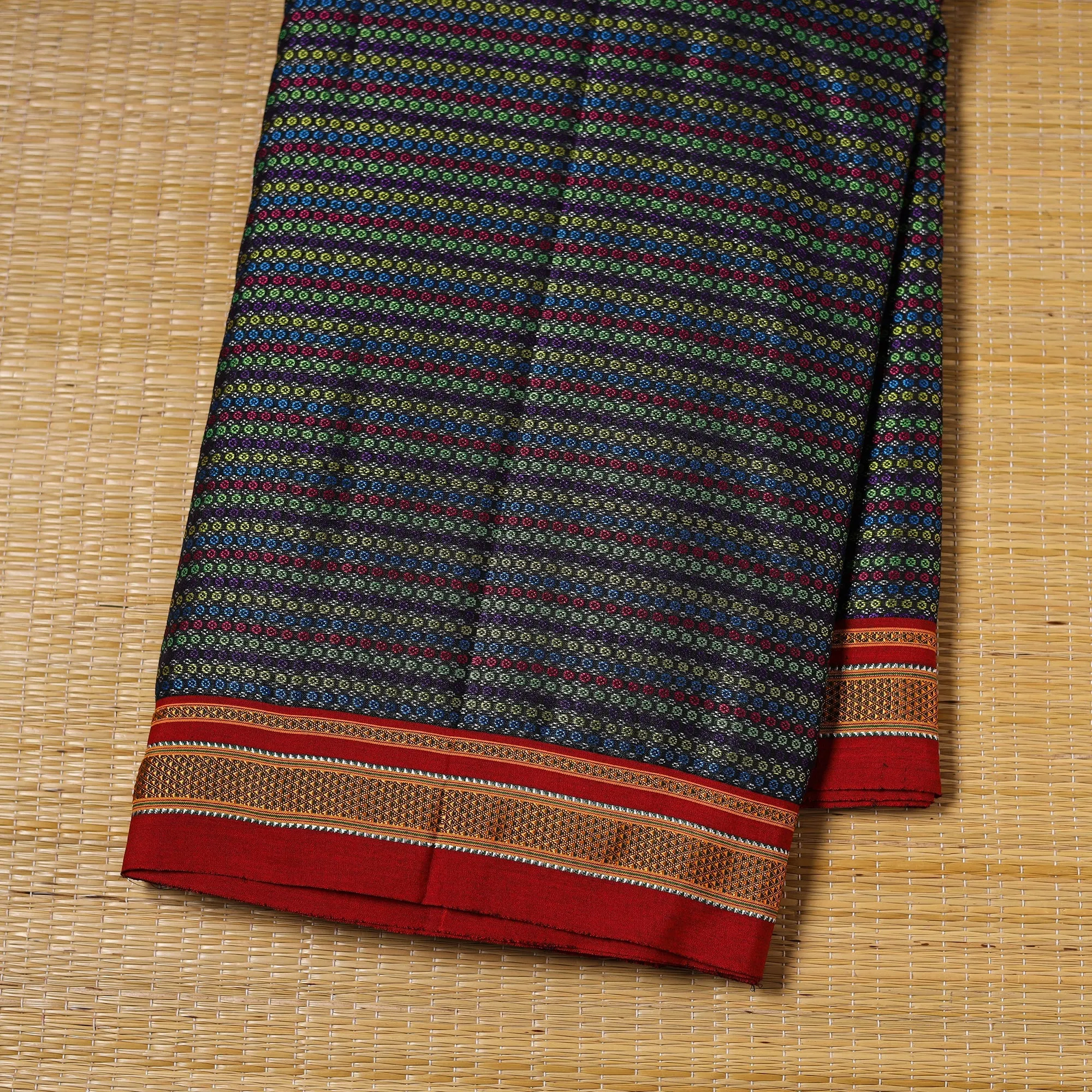 Multicolor - Karnataka Weave Cotton Khun Fabric 30 sold by Itokri product image thumbnail 2