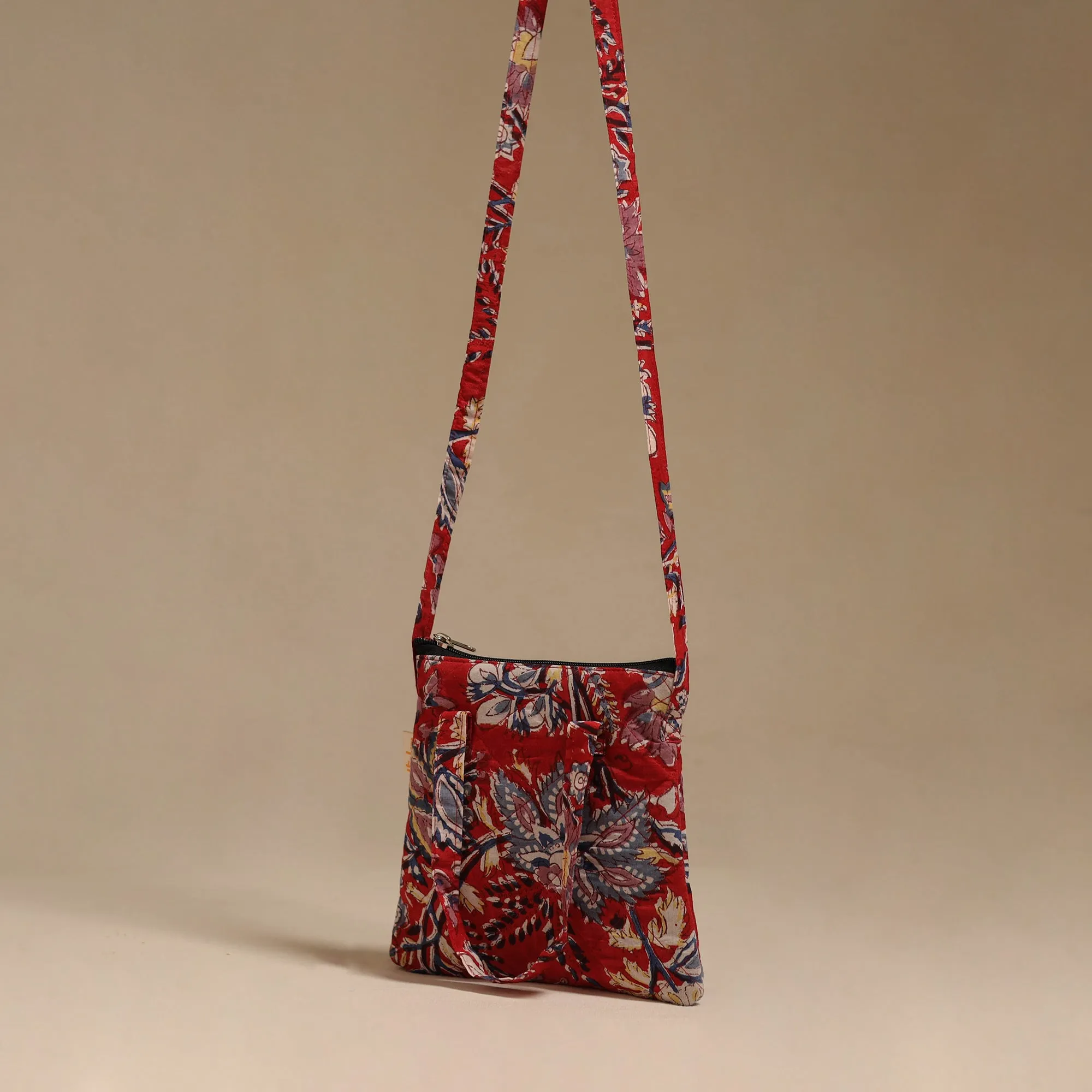 Red - Handcrafted Quilted Sling Bag 17 sold by Itokri product image thumbnail 3