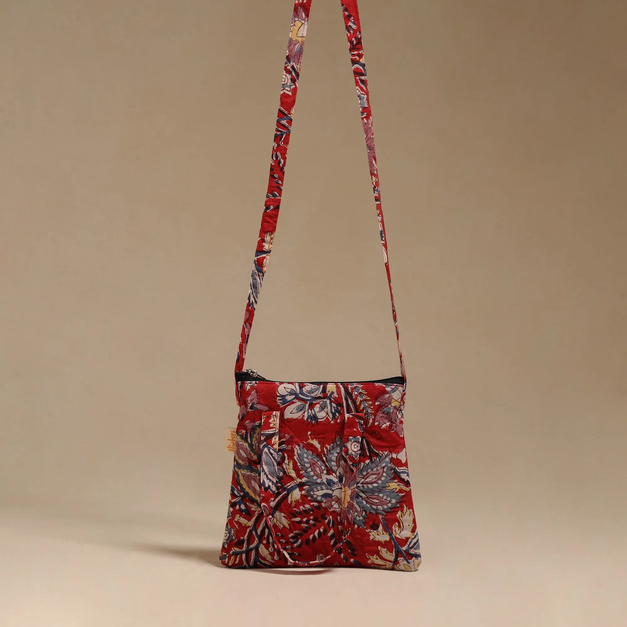 Red - Handcrafted Quilted Sling Bag 17 sold by Itokri product image thumbnail 2