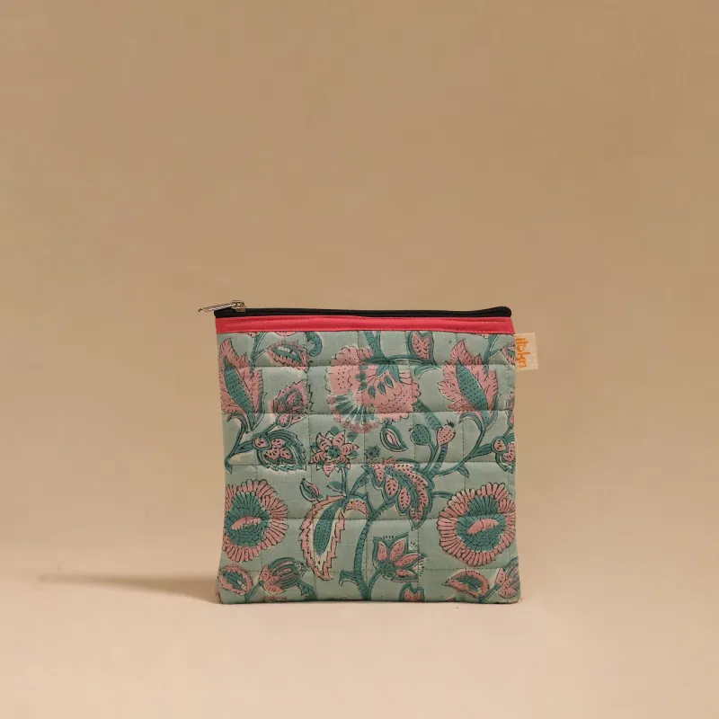 Green - Handmade Quilted Utility Pouch 06 made by Itokri