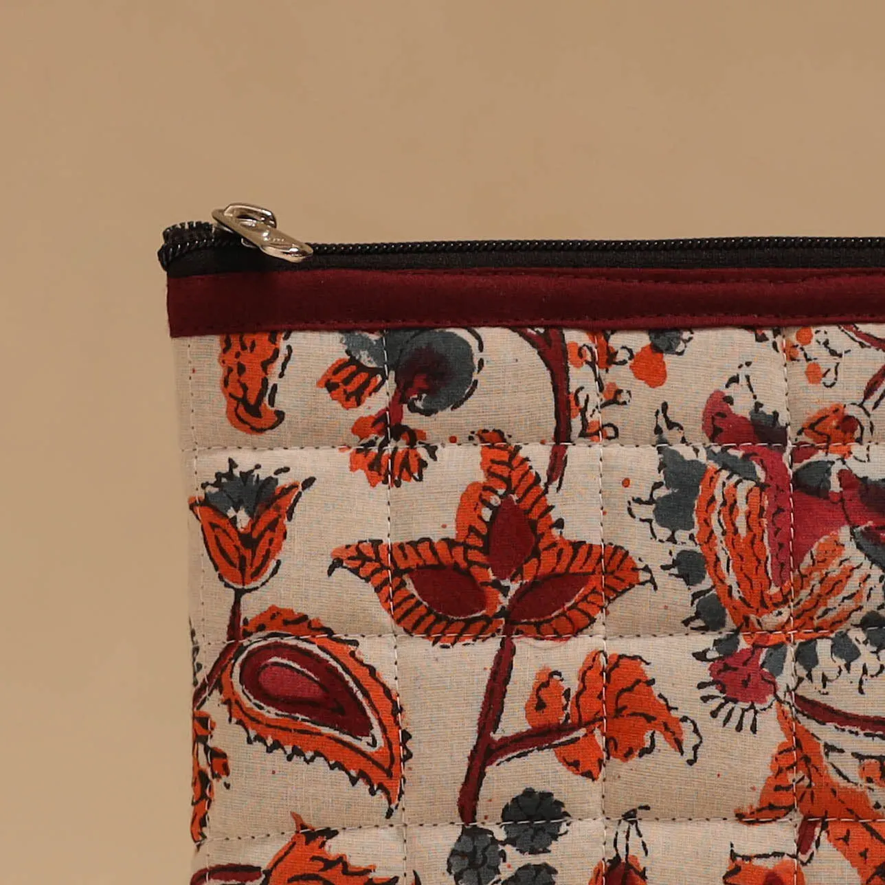 Pink - Handmade Quilted Utility Pouch 12 sold by Itokri product image thumbnail 3