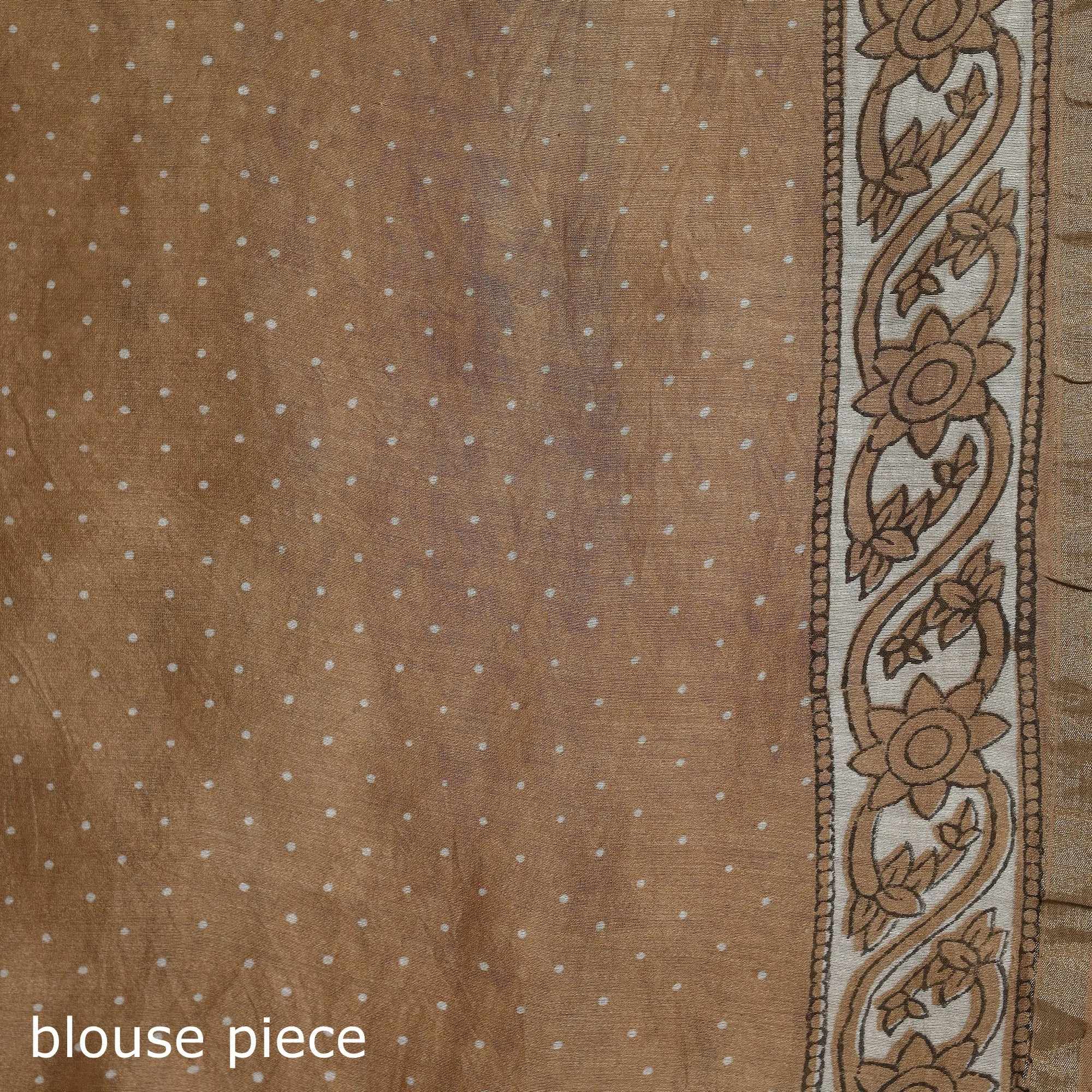 Hand Block Print Natural Dyed Chanderi Silk Akola Saree 19 sold by Itokri product image thumbnail 5