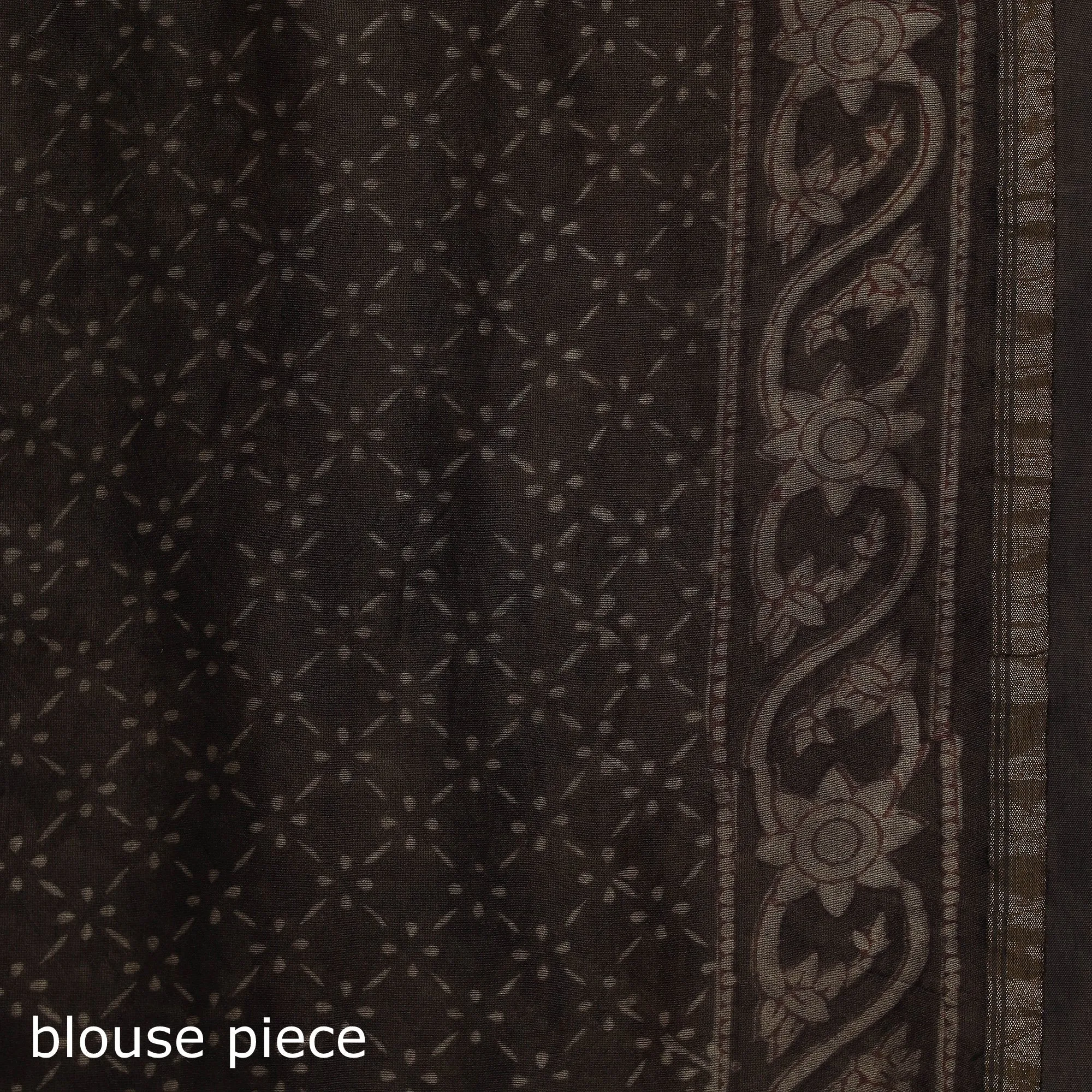 Hand Block Print Natural Dyed Chanderi Silk Akola Saree 14 sold by Itokri product image thumbnail 5