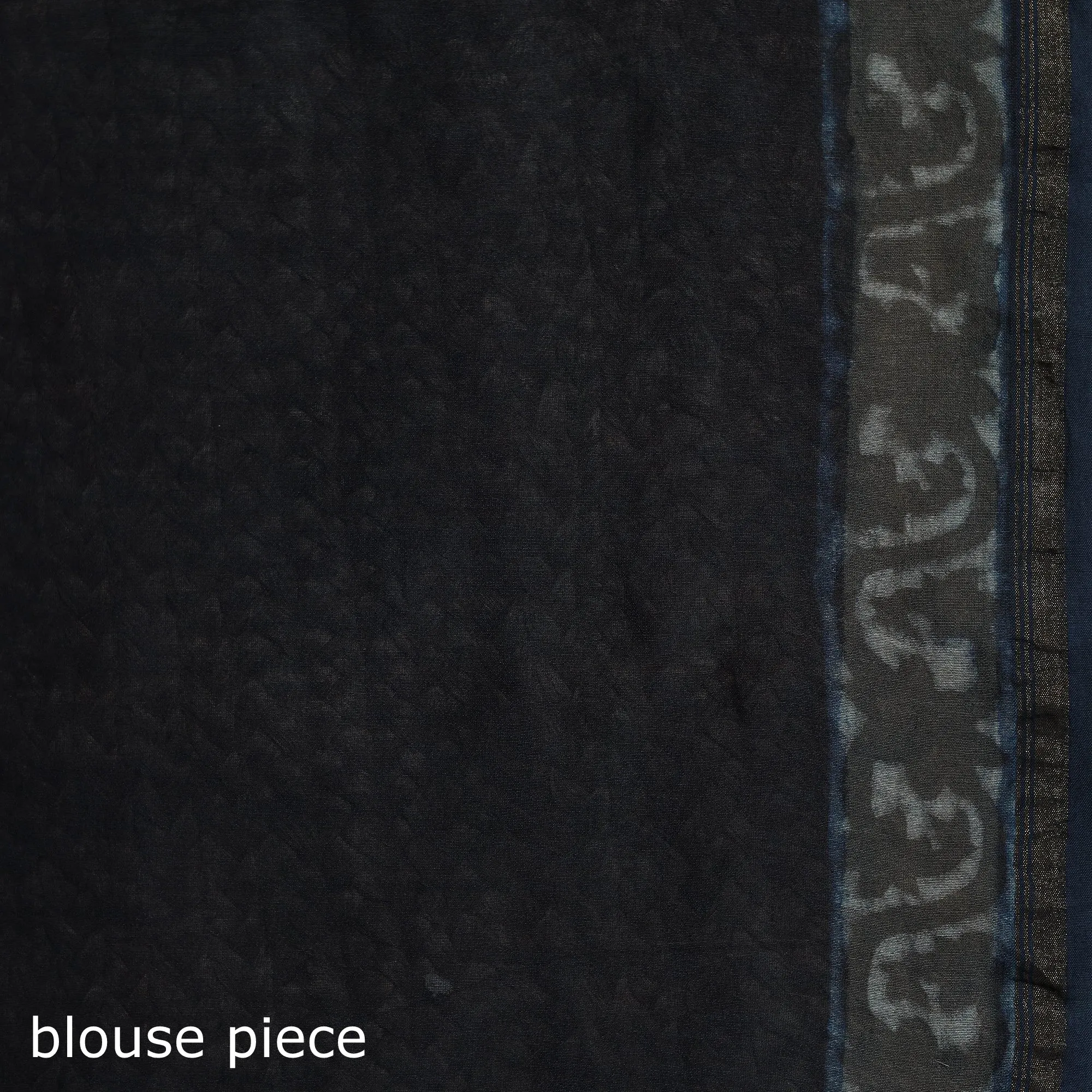 Blue - Hand Block Print Natural Dyed Chanderi Silk Akola Saree 03 sold by Itokri product image thumbnail 5