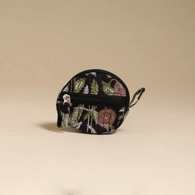 Handcrafted Quilted Sanganeri Block Printed Fabric Coin Pouch by Chhoti Si Asha 78 made by Itokri