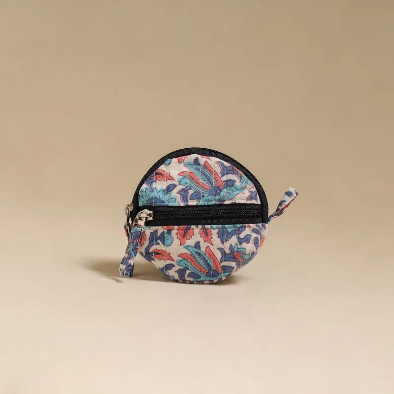 Multicolor - Handcrafted Quilted Sanganeri Block Printed Fabric Coin Pouch by Chhoti Si Asha 69 made by Itokri