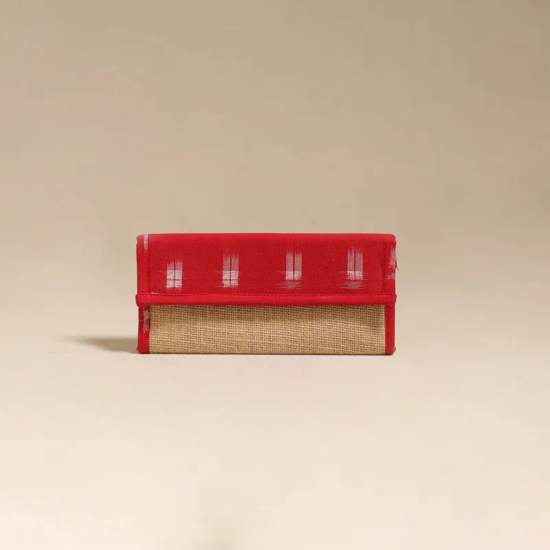 Handcrafted Ikat Fabric Jute Clutch / Wallet by Chhoti Si Asha 16 made by Itokri