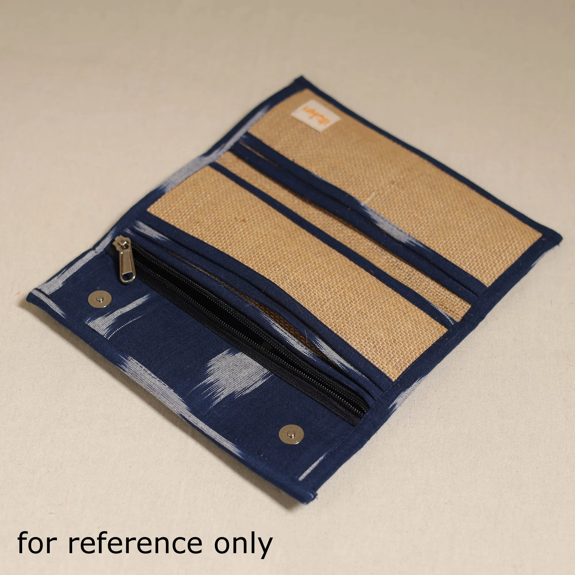 Red - Handcrafted Ikat Fabric Jute Clutch / Wallet by Chhoti Si Asha 11 sold by Itokri product image thumbnail 4