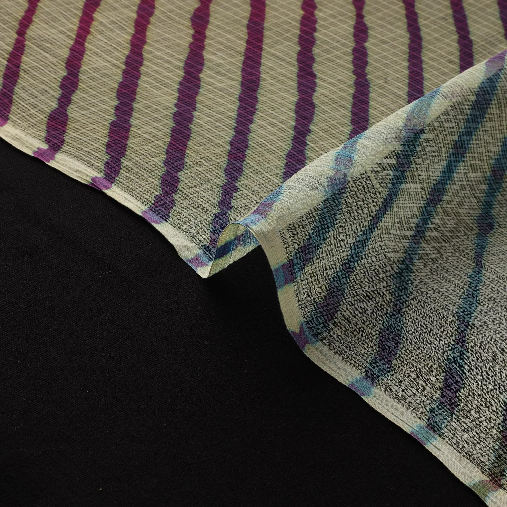 Beige - Leheriya Tie-Dye Kota Doria Cotton Fabric 26 sold by Itokri product image thumbnail 4