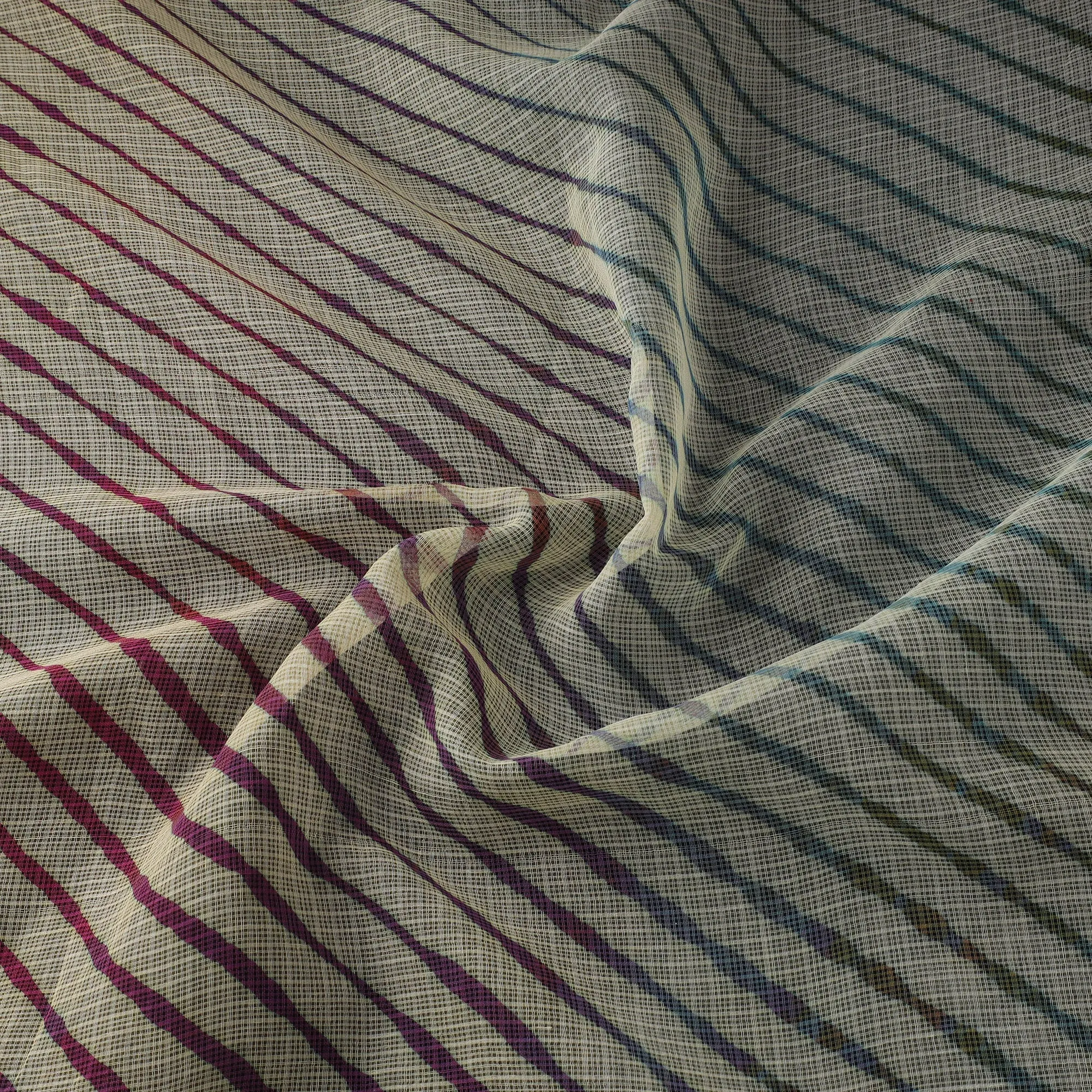 Beige - Leheriya Tie-Dye Kota Doria Cotton Fabric 26 sold by Itokri product image thumbnail 3