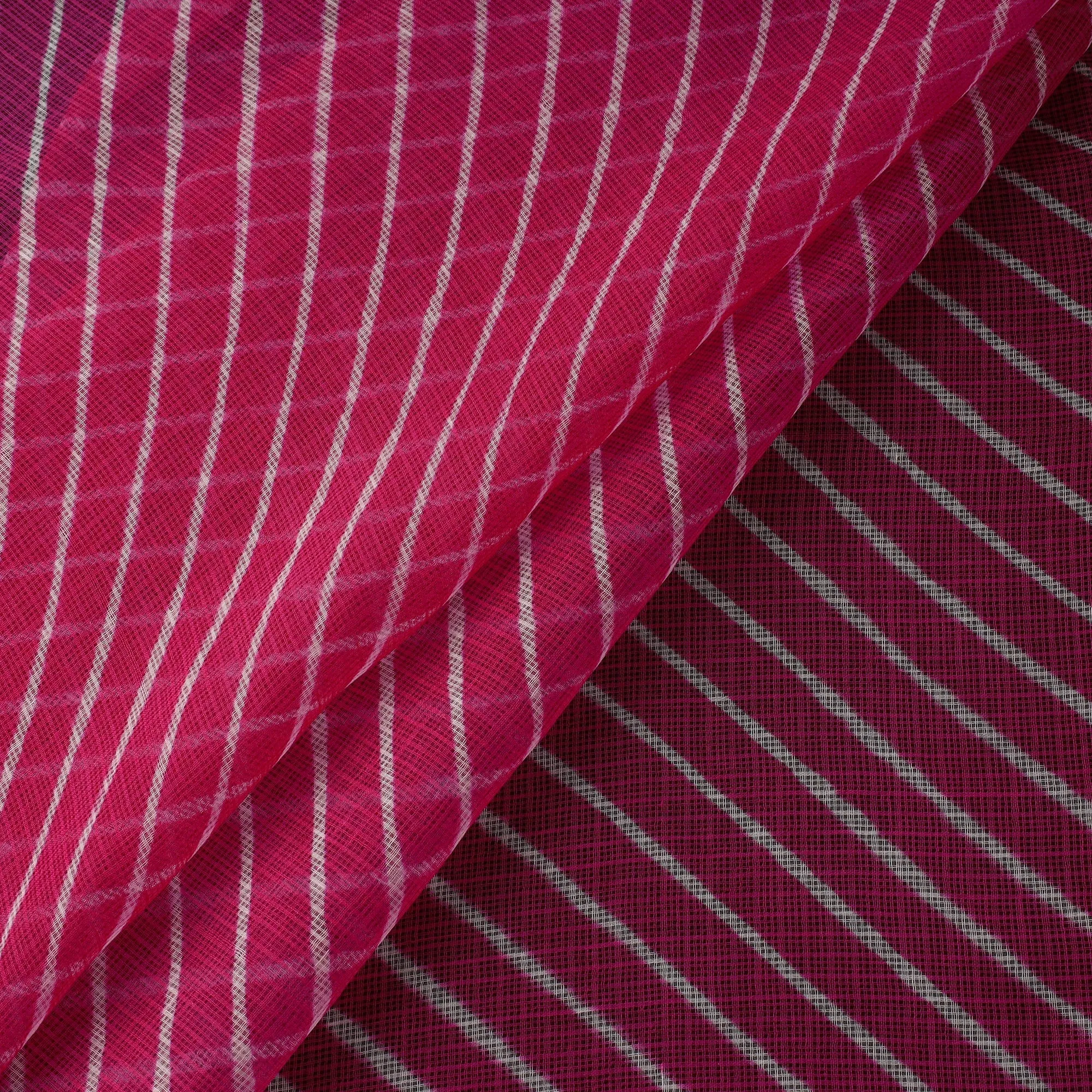 Pink - Leheriya Tie-Dye Kota Doria Cotton Fabric 22 sold by Itokri product image thumbnail 2