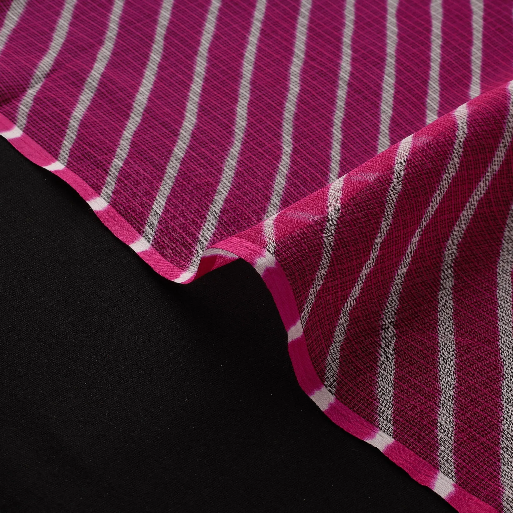 Pink - Leheriya Tie-Dye Kota Doria Cotton Fabric 22 sold by Itokri product image thumbnail 4