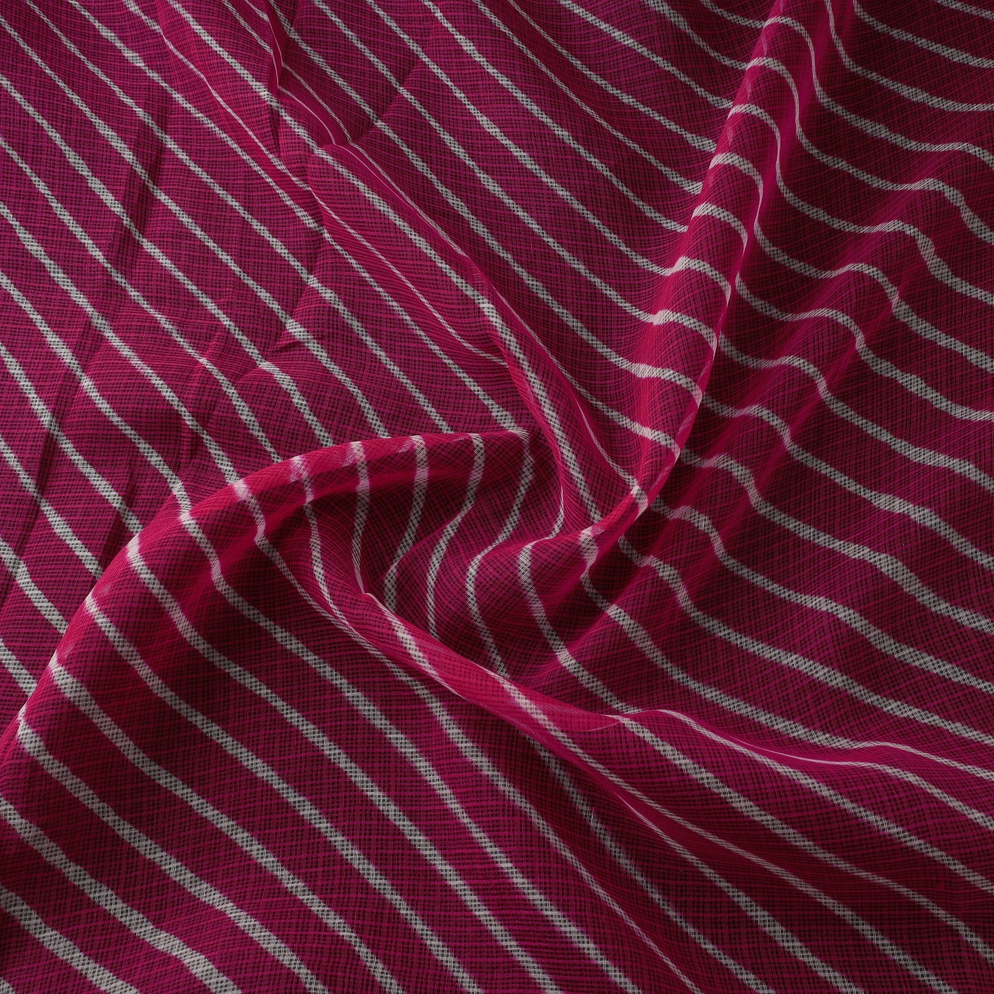 Pink - Leheriya Tie-Dye Kota Doria Cotton Fabric 22 sold by Itokri product image thumbnail 3