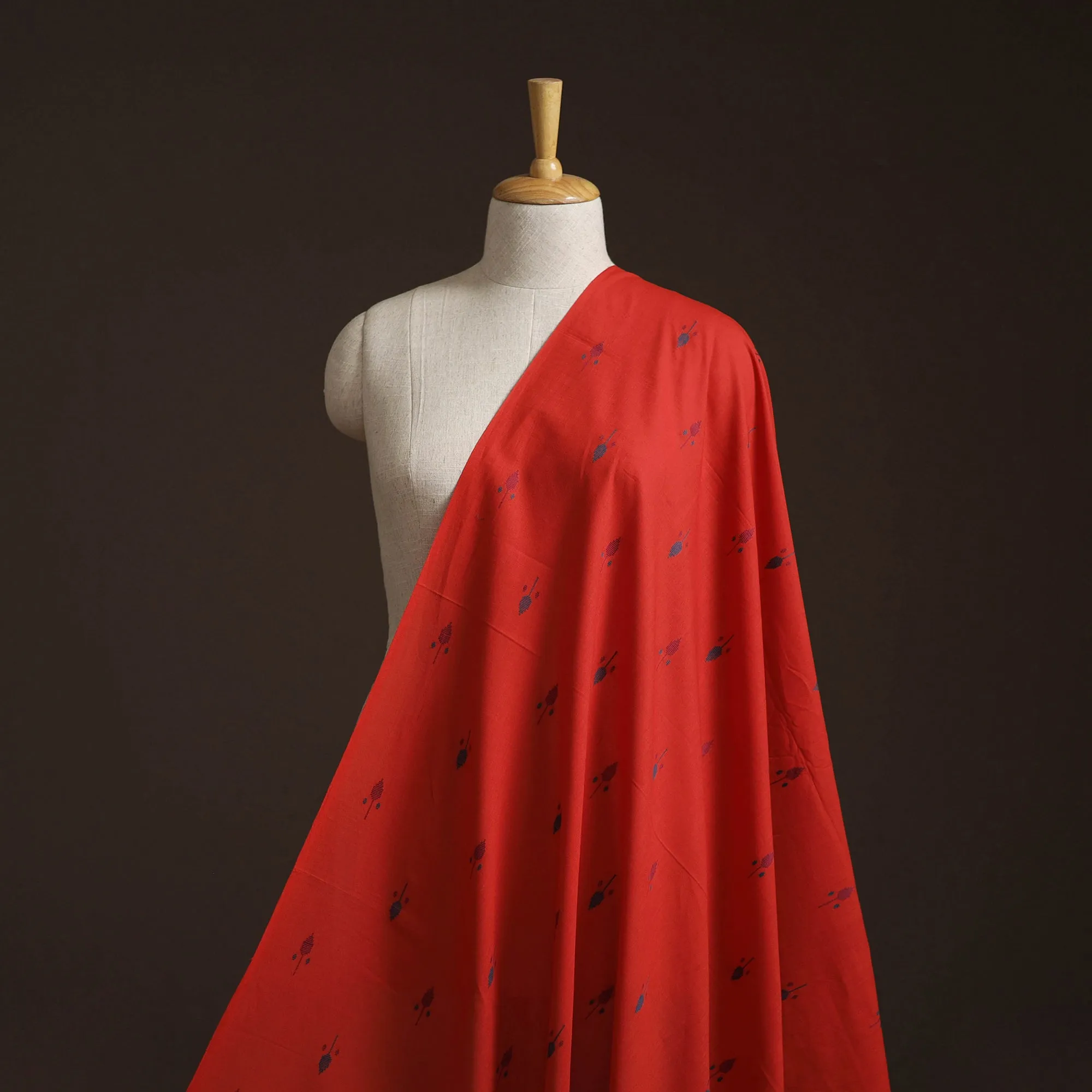 Red - Prewashed Cotton Jacquard Fabric 11 sold by Itokri
