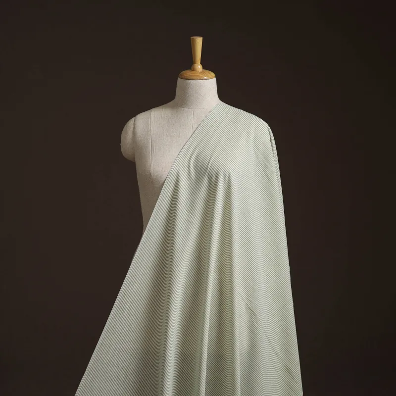 White - Prewashed Cotton Jacquard Fabric 07 made by Itokri