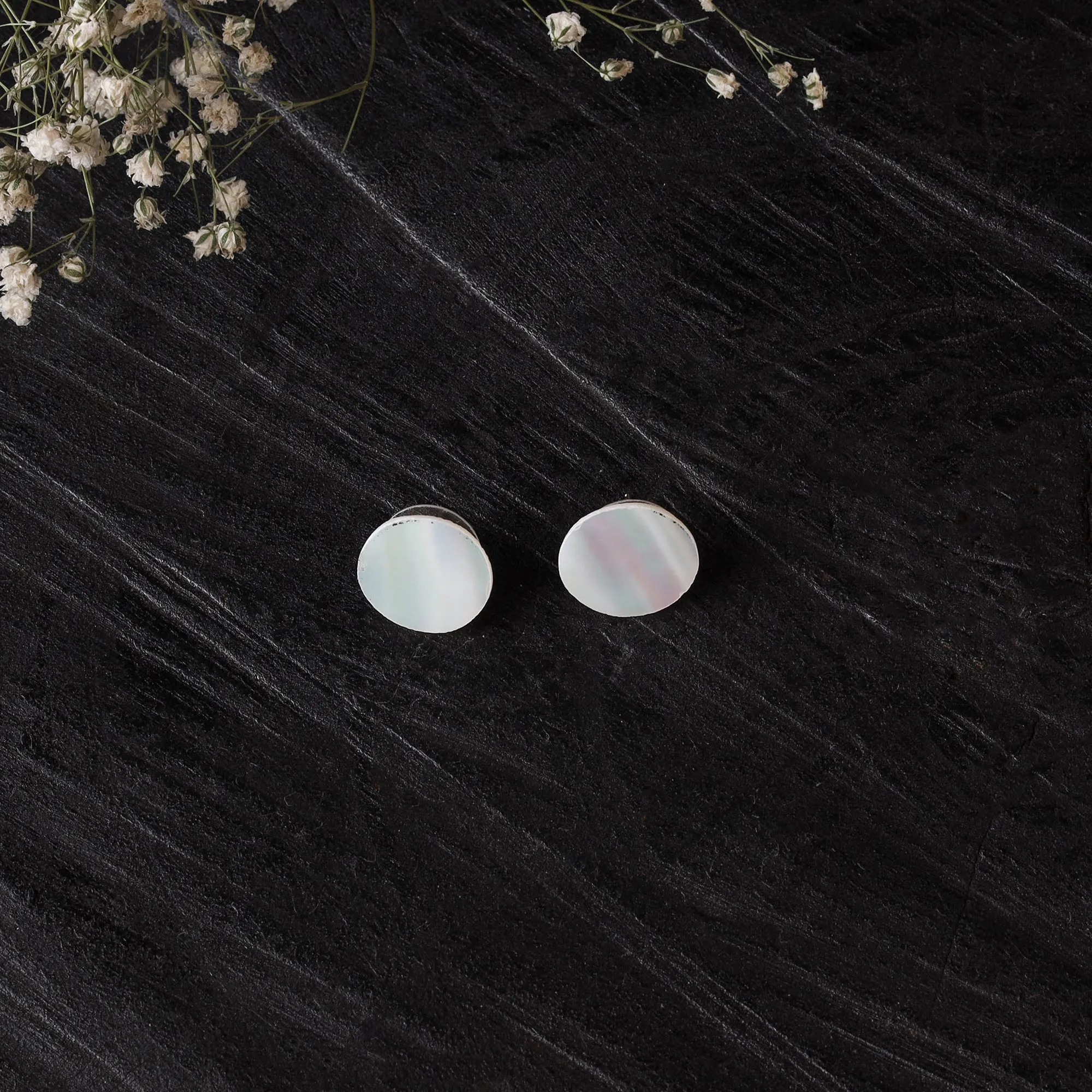 White - Handcrafted Seashell Stud Earrings 48 sold by Itokri