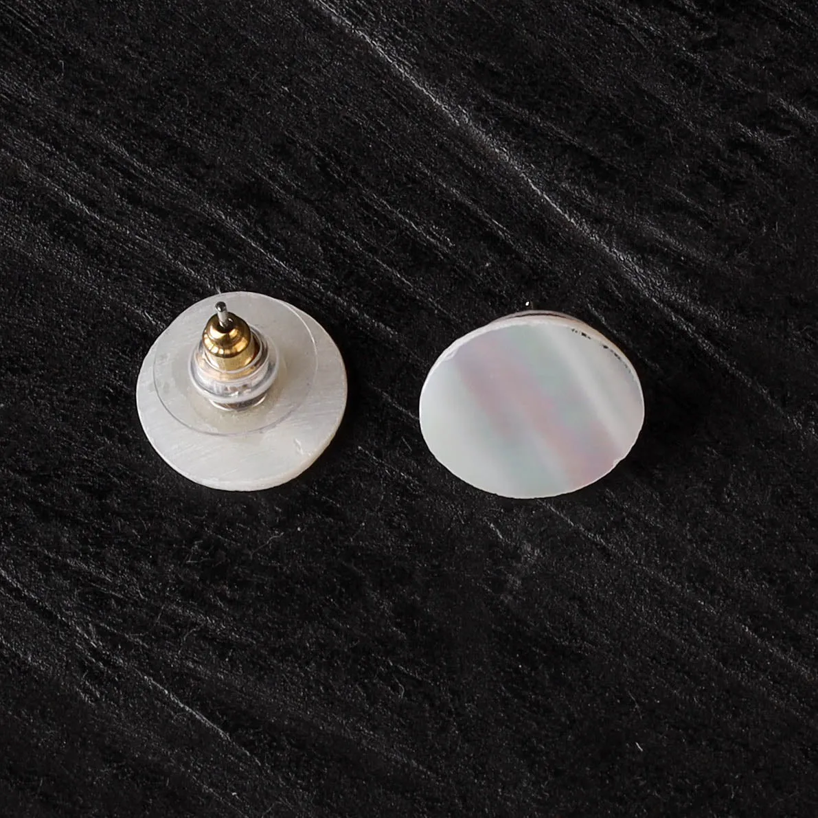 White - Handcrafted Seashell Stud Earrings 48 sold by Itokri product image thumbnail 3