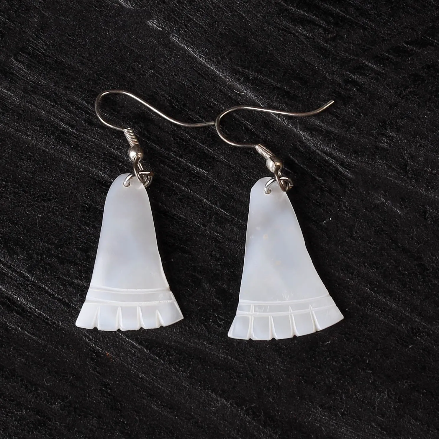 White - Handcrafted Seashell Earrings 62 sold by Itokri product image thumbnail 2
