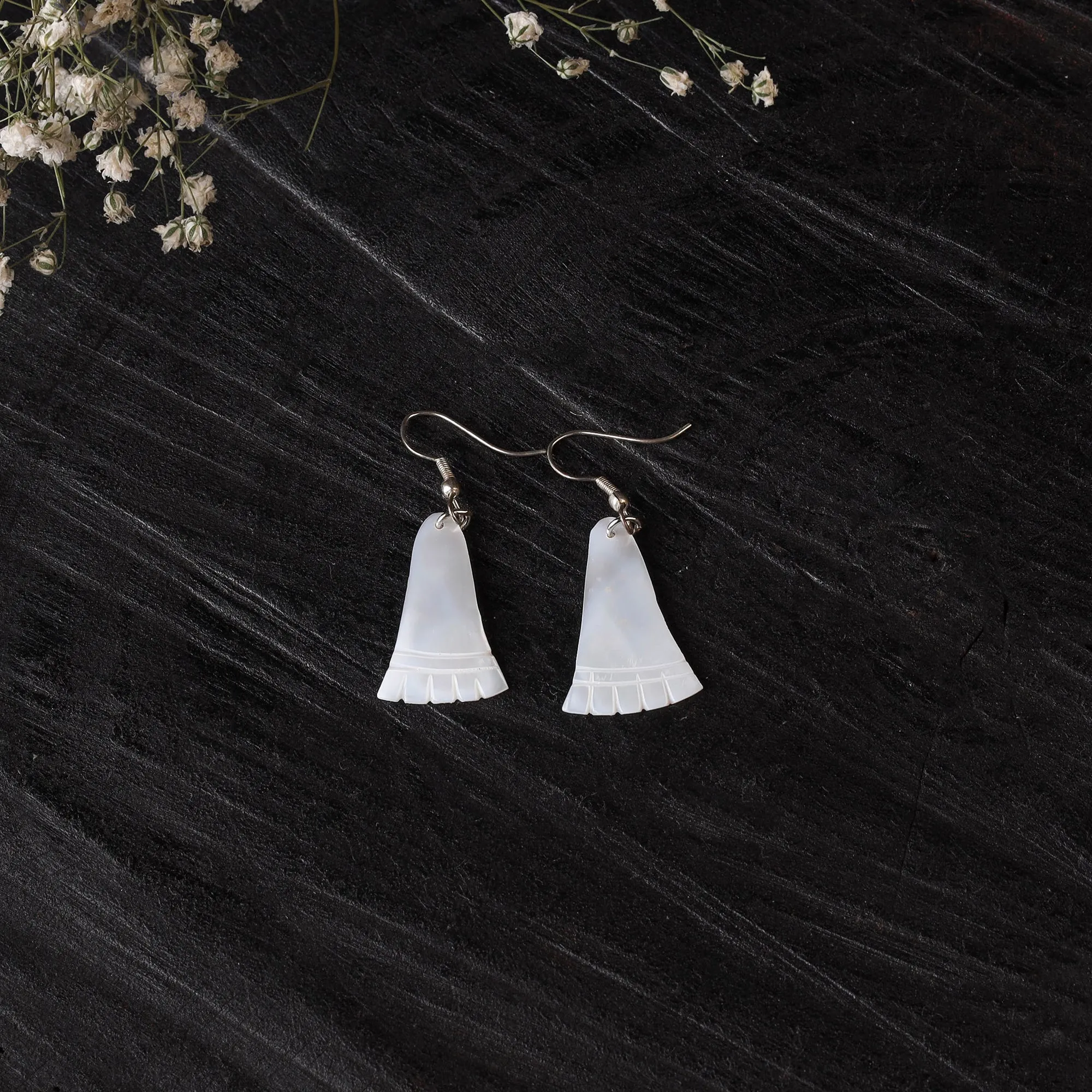 White - Handcrafted Seashell Earrings 62 sold by Itokri