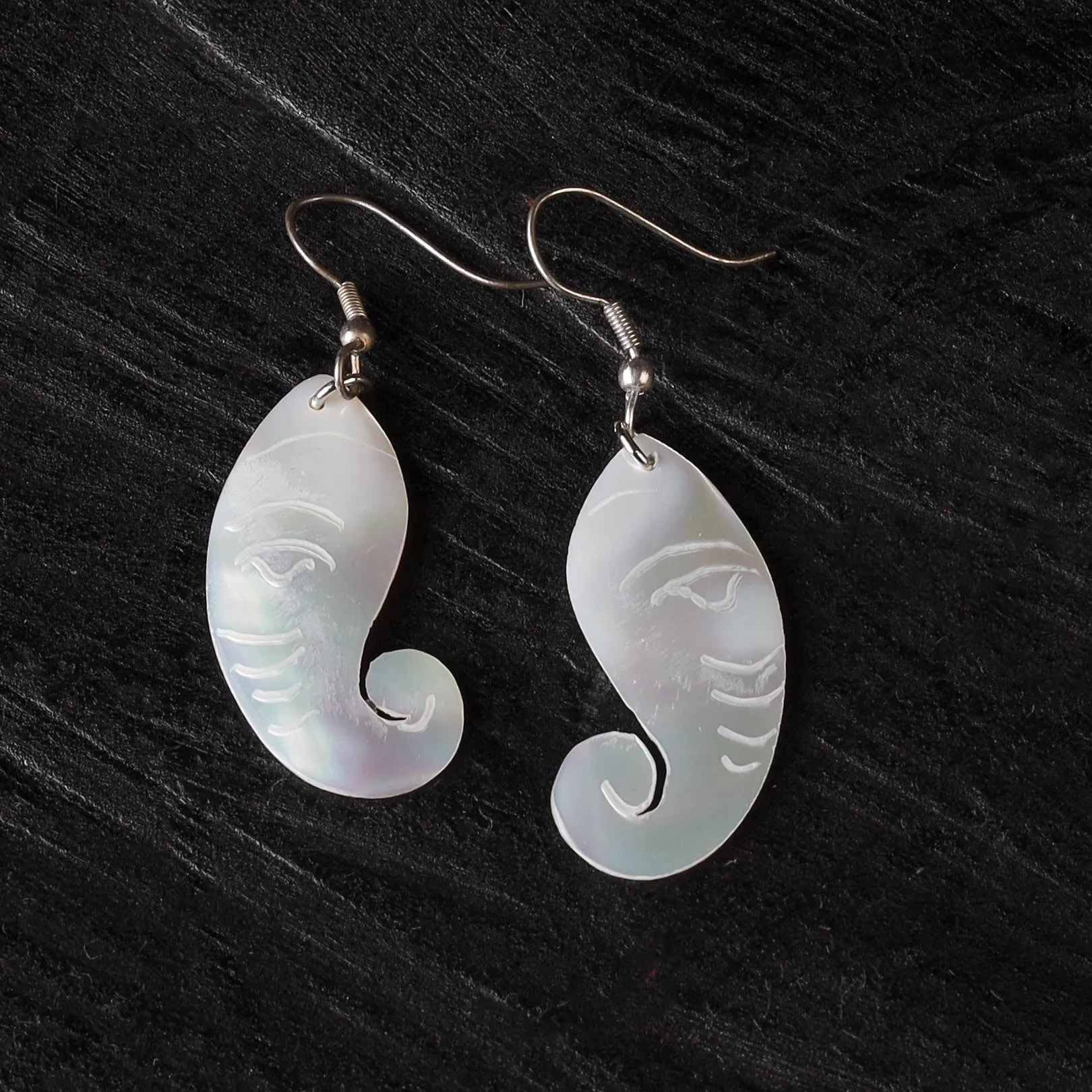 White - Handcrafted Seashell Earrings 61 sold by Itokri product image thumbnail 2