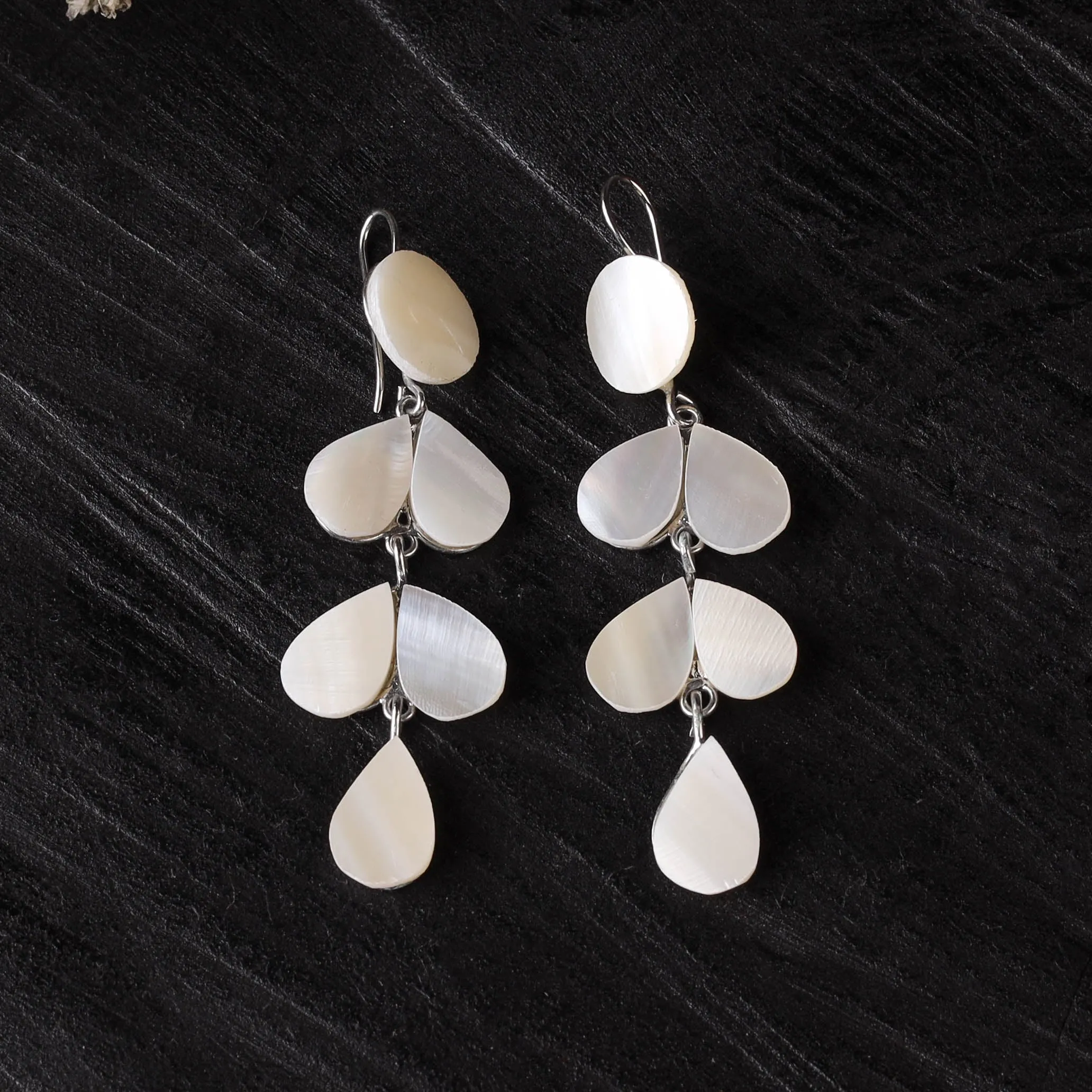 White - Handcrafted Seashell Earrings 47 sold by Itokri product image thumbnail 2