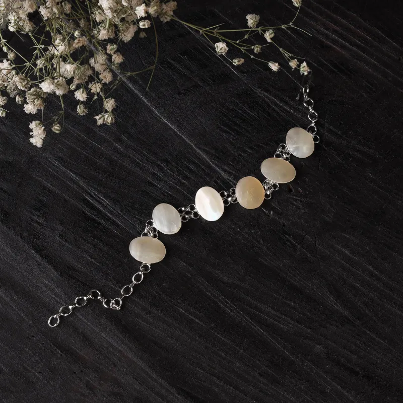 Brown - Handcrafted Seashell Bracelet (Adjustable) 33 made by Itokri