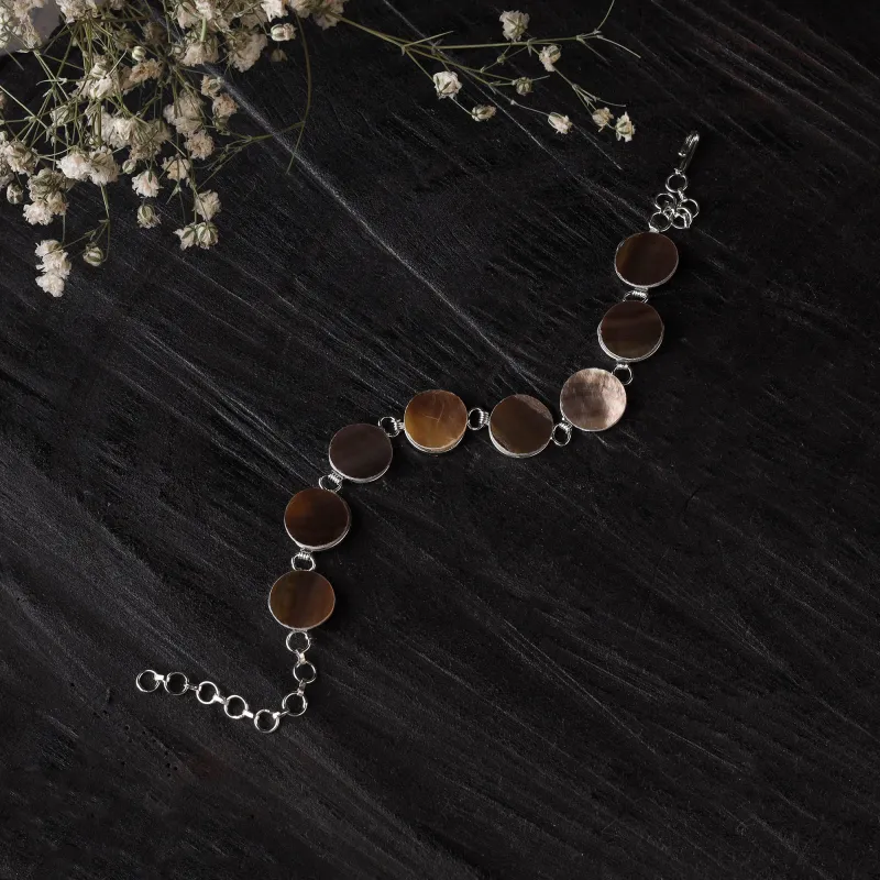 Brown - Handcrafted Seashell Bracelet (Adjustable) 30 made by Itokri