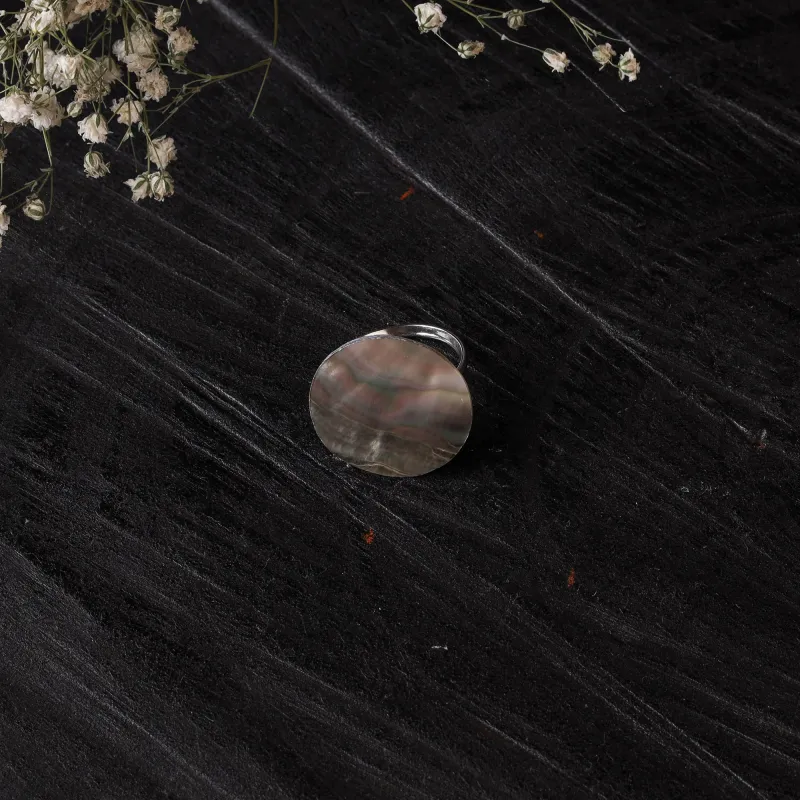 Brown - Handcrafted Seashell Ring (Adjustable) 25 made by Itokri