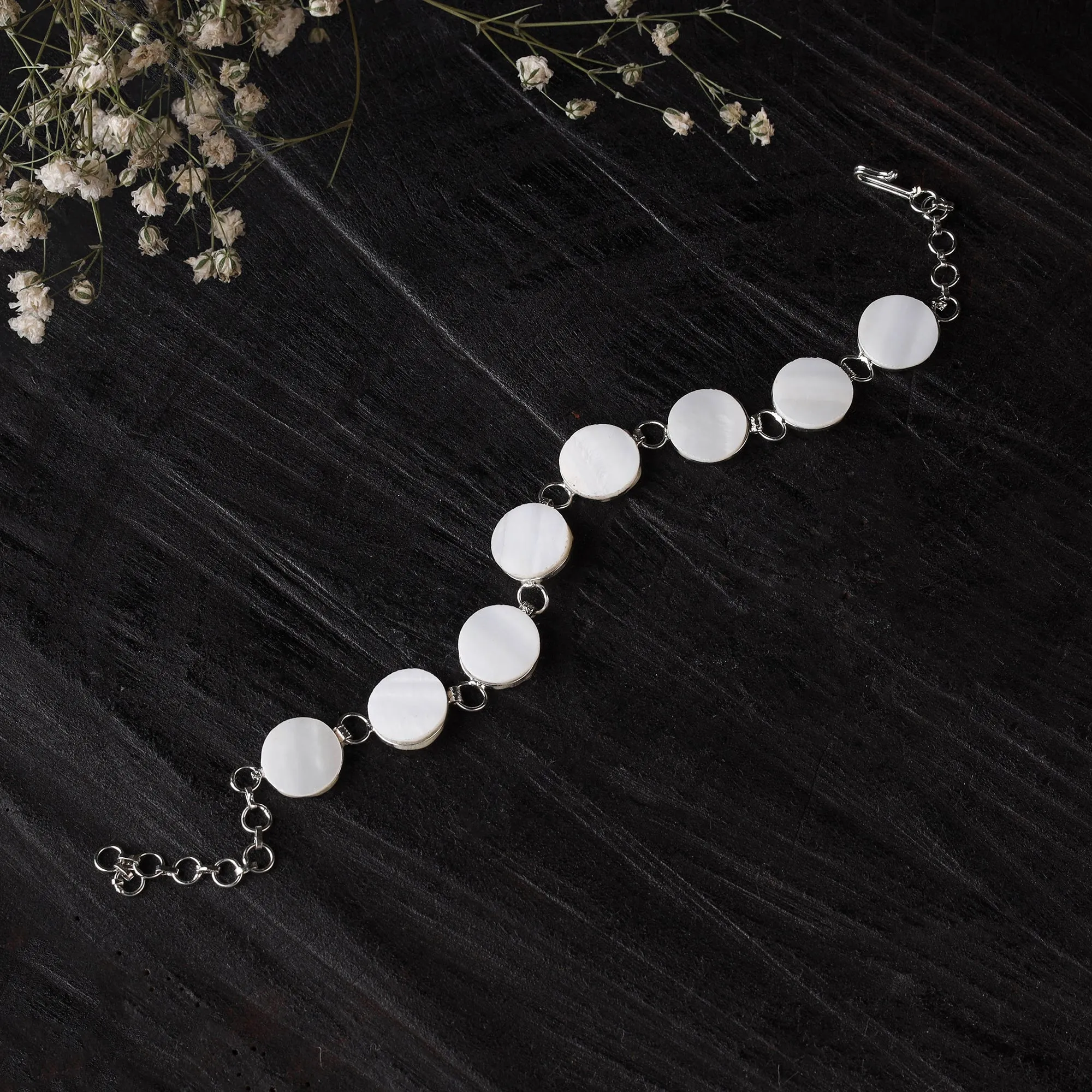 White - Handcrafted Seashell Bracelet (Adjustable) 29 sold by Itokri