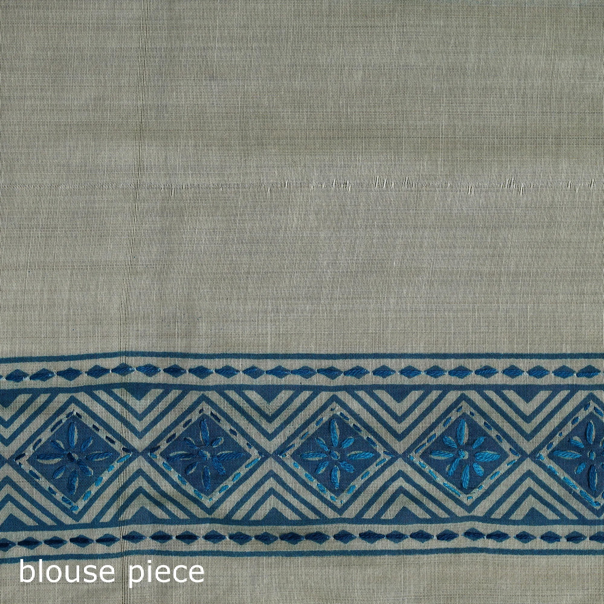 Bengal Kantha Hand Embroidery Silk Cotton Chapa Work Saree 18 sold by Itokri product image thumbnail 5