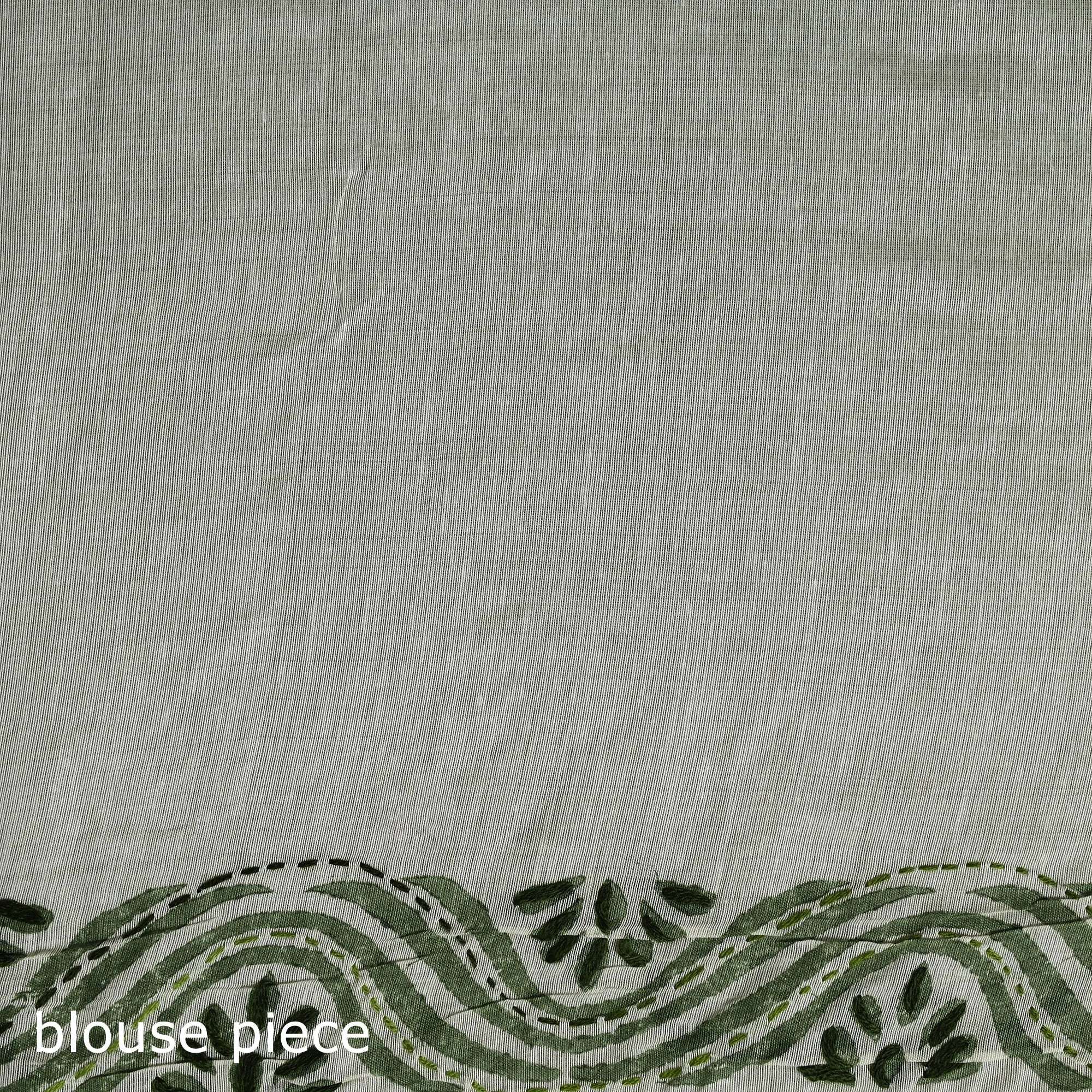 Bengal Kantha Hand Embroidery Silk Cotton Chapa Work Saree 07 sold by Itokri product image thumbnail 5