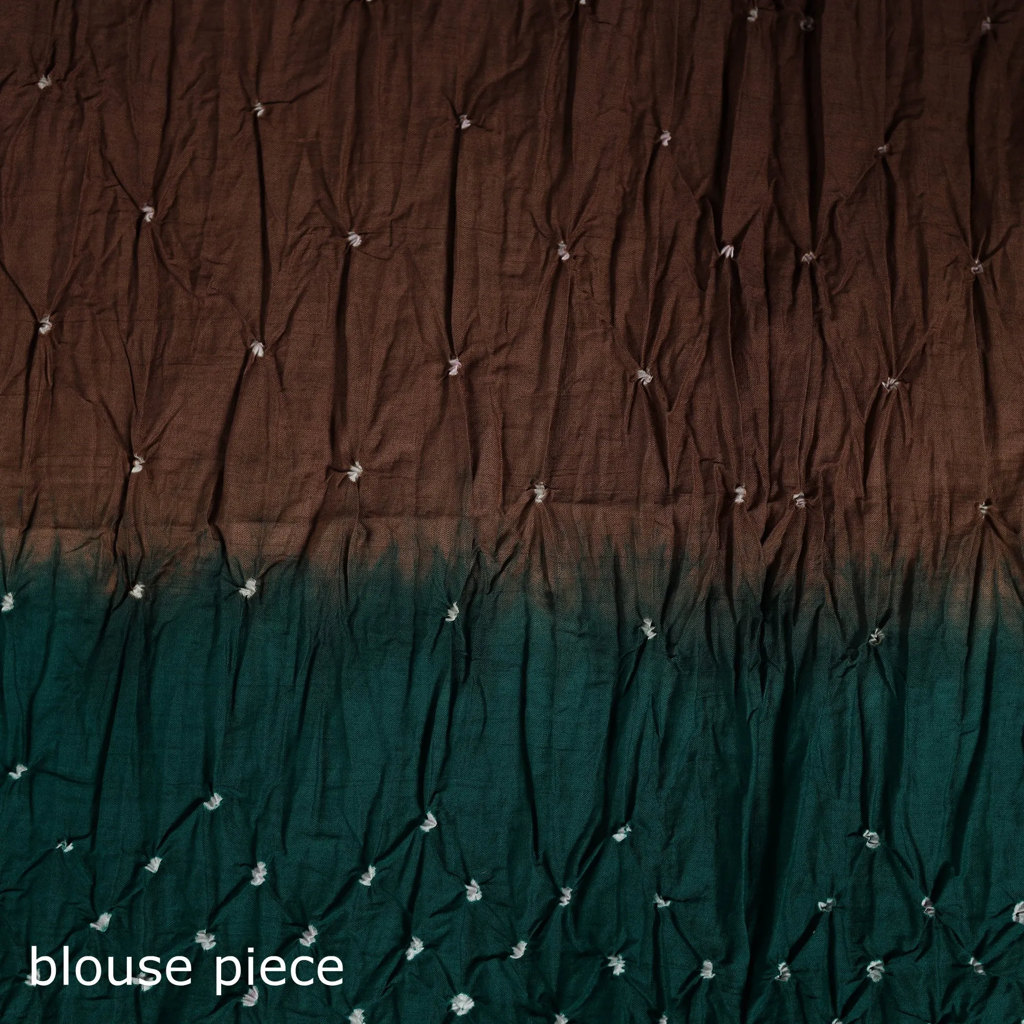 Brown - Kutch Bandhani Tie-Dye Cotton Saree with Blouse Piece 14 sold by Itokri product image thumbnail 5