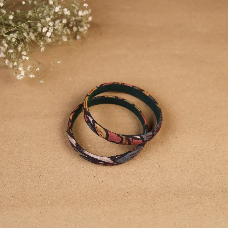 Multicolor - Natural Dyed Handpainted Kalamkari Bangle SO2 (Size - 2-8) 04 made by Itokri